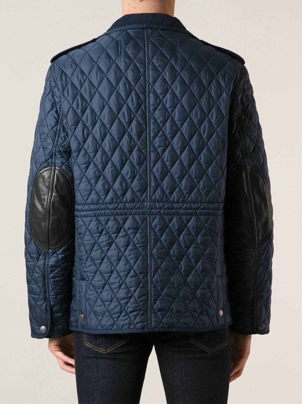 Lyst - Burberry Brit Diamond Quilted Field Jacket in Blue for Men