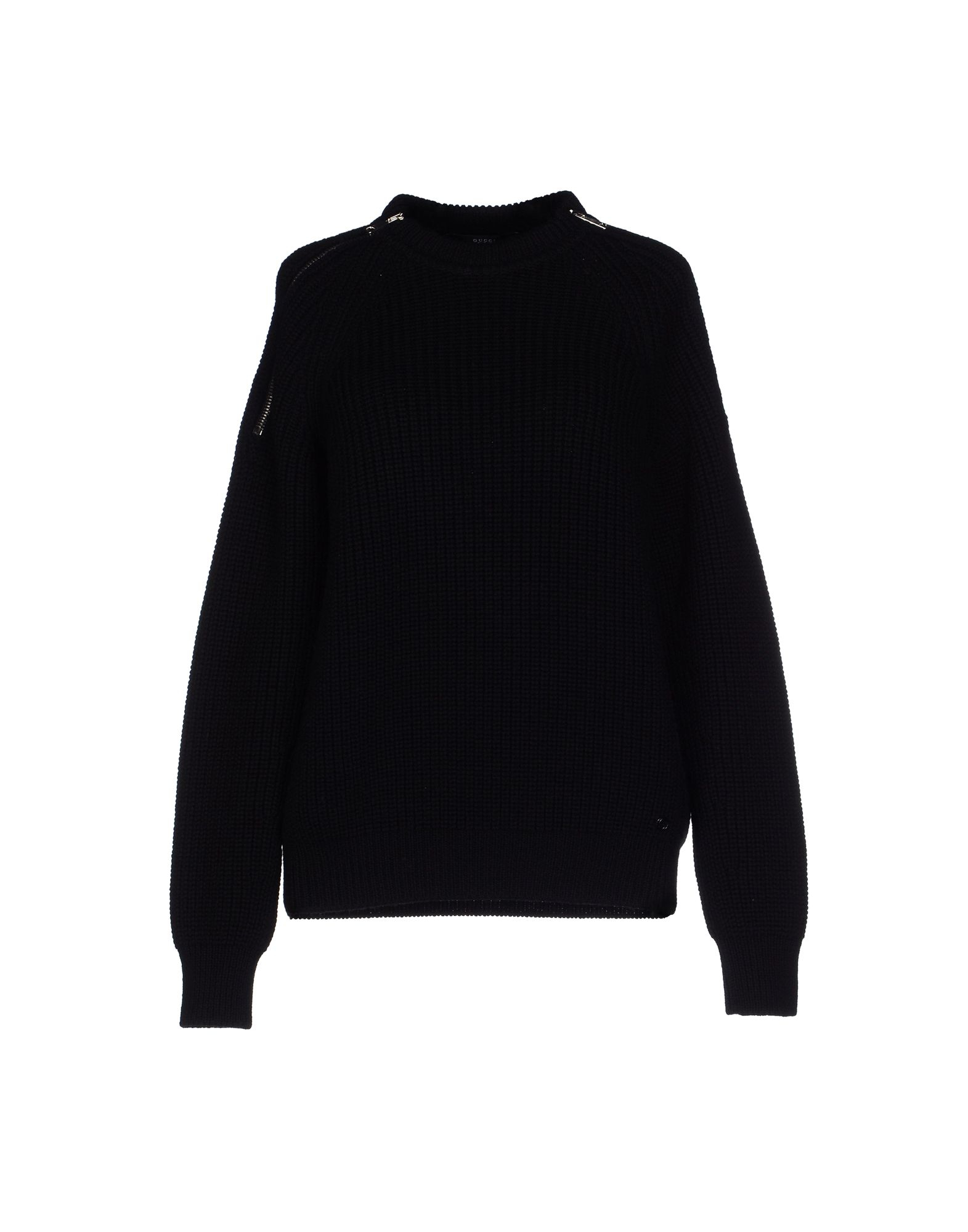 black fine knit polo neck