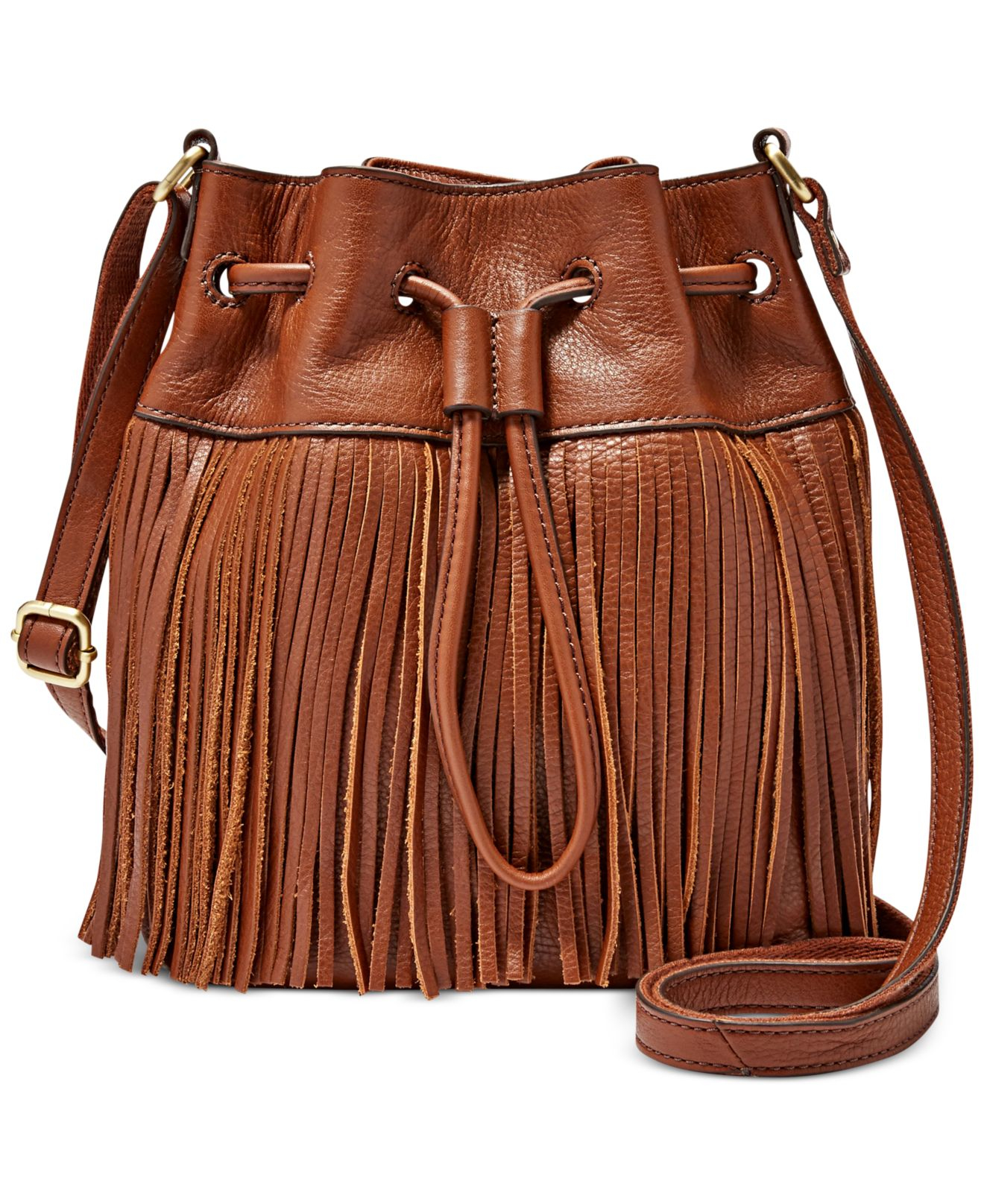 drawstring leather bag