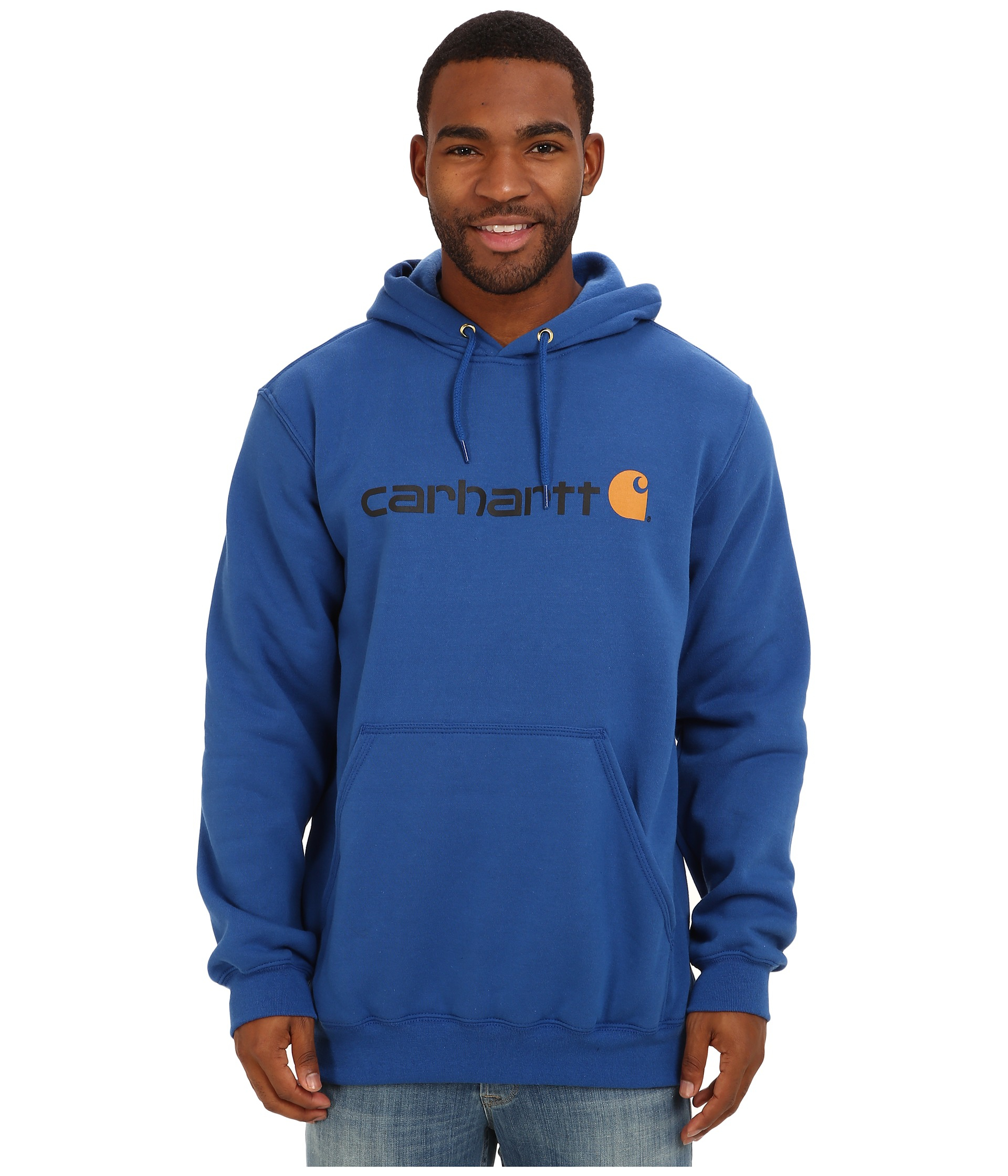 Carhartt Signature Logo Midweight Sweatshirt in Cobalt Blue (Blue) for Men  - Lyst