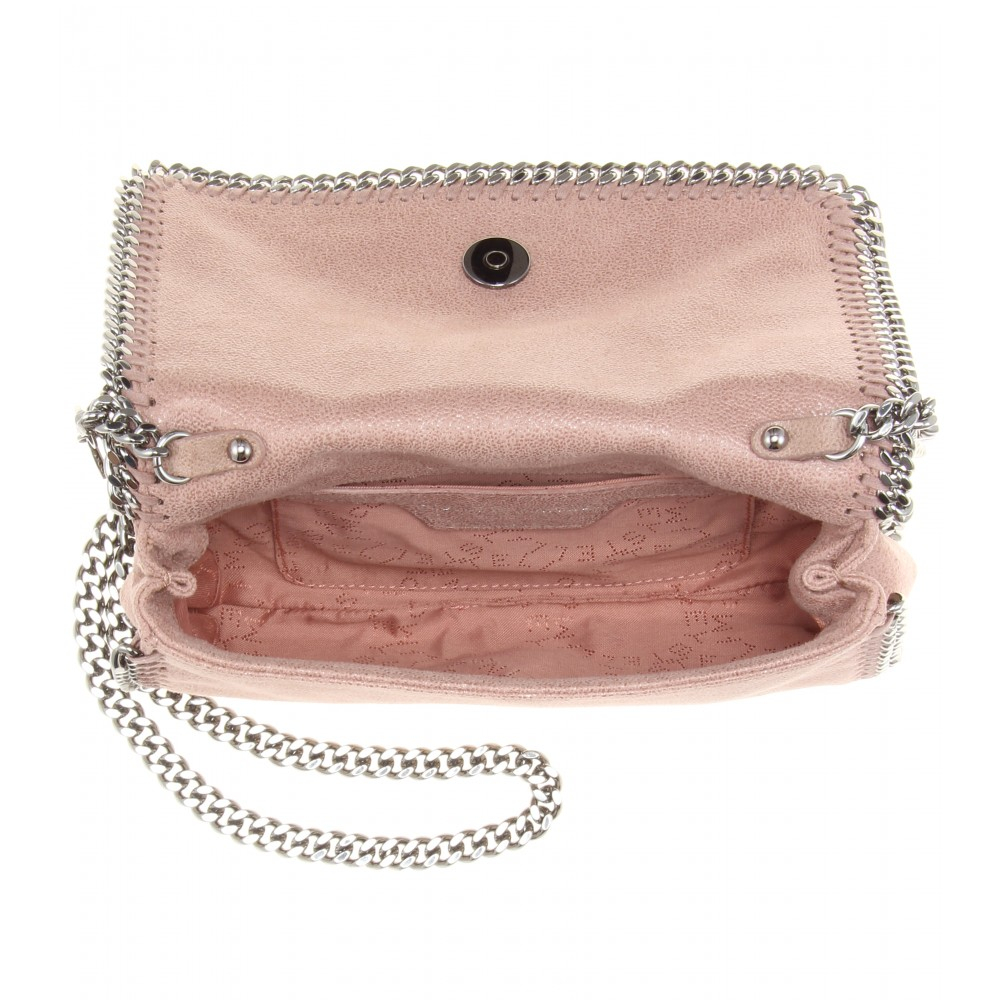 Lyst Stella mccartney Falabella Mini Fauxsuede Crossbody Bag in Black