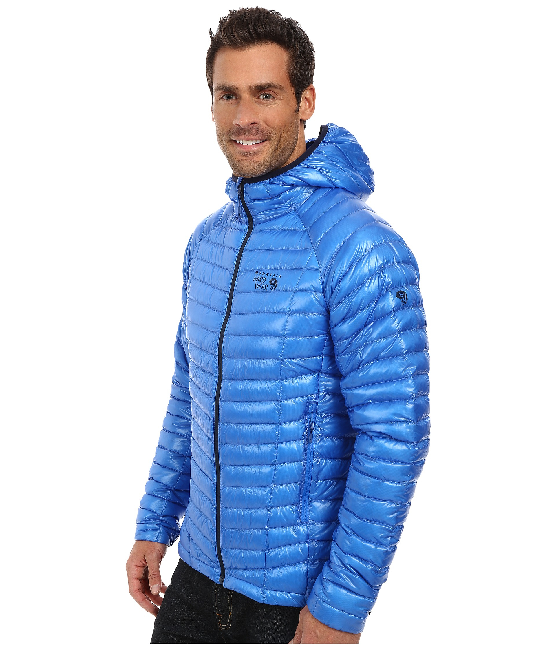 Mountain Hardwear Ghost Whisperer Hooded Down Jacket In Blue For Men Lyst