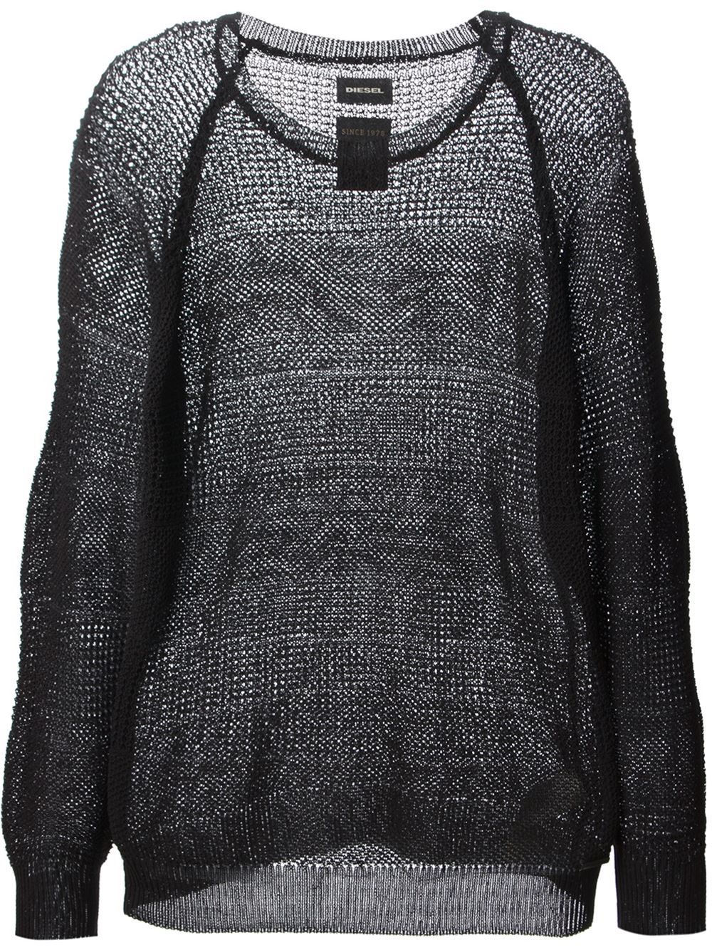 Black loose top knit sweater