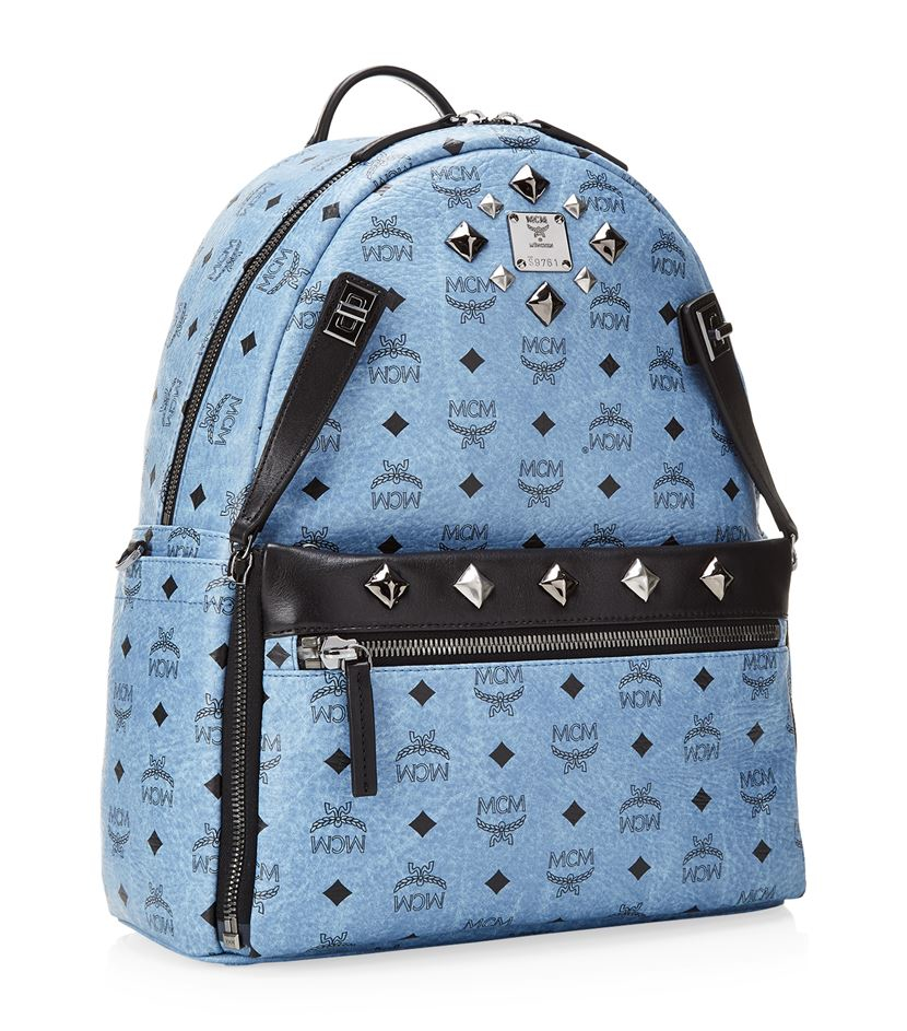 mcm backpack blue and black