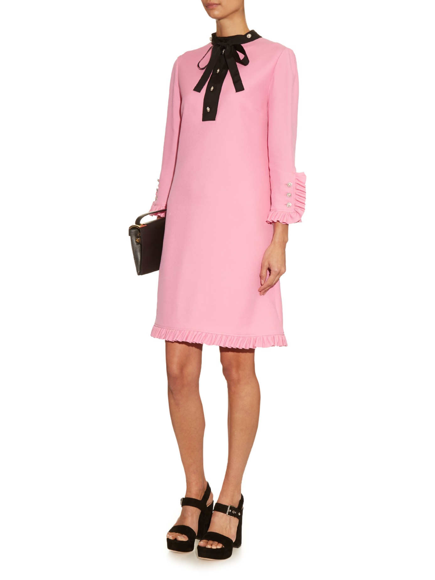 Gucci Pink Silk Bloom Dress - ShopStyle