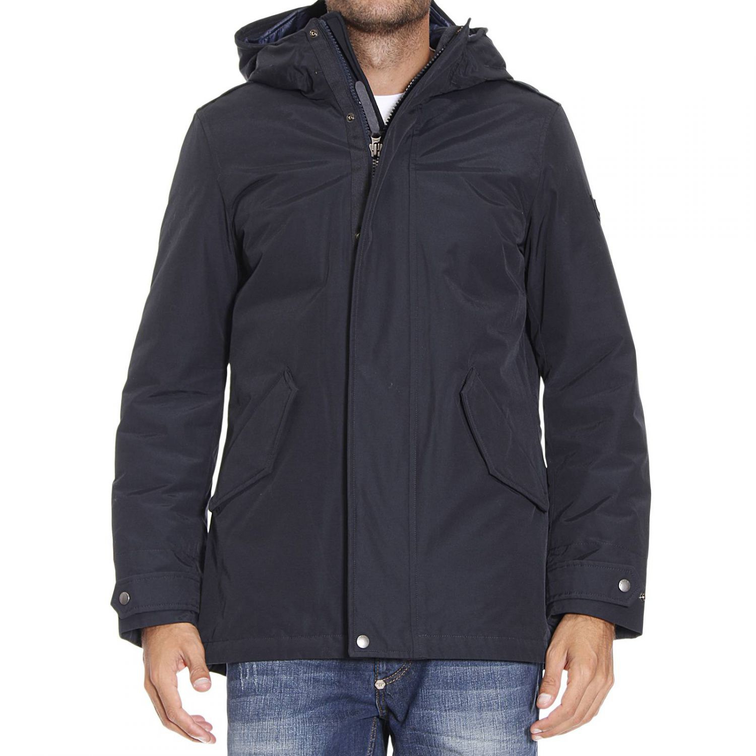 Woolrich Down Jacket in Blue for Men Lyst