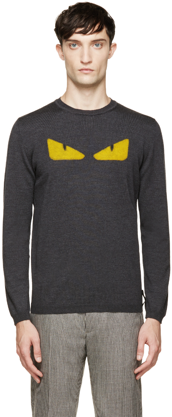 fendi monster eyes sweater