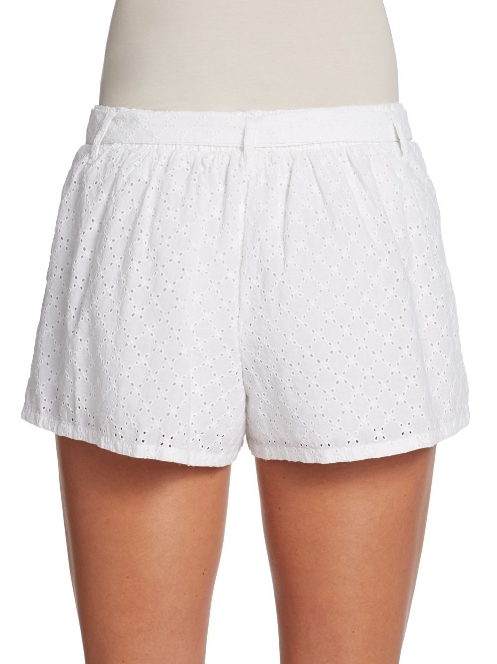 Lyst C&c california Eyelet Wideleg Shorts in White