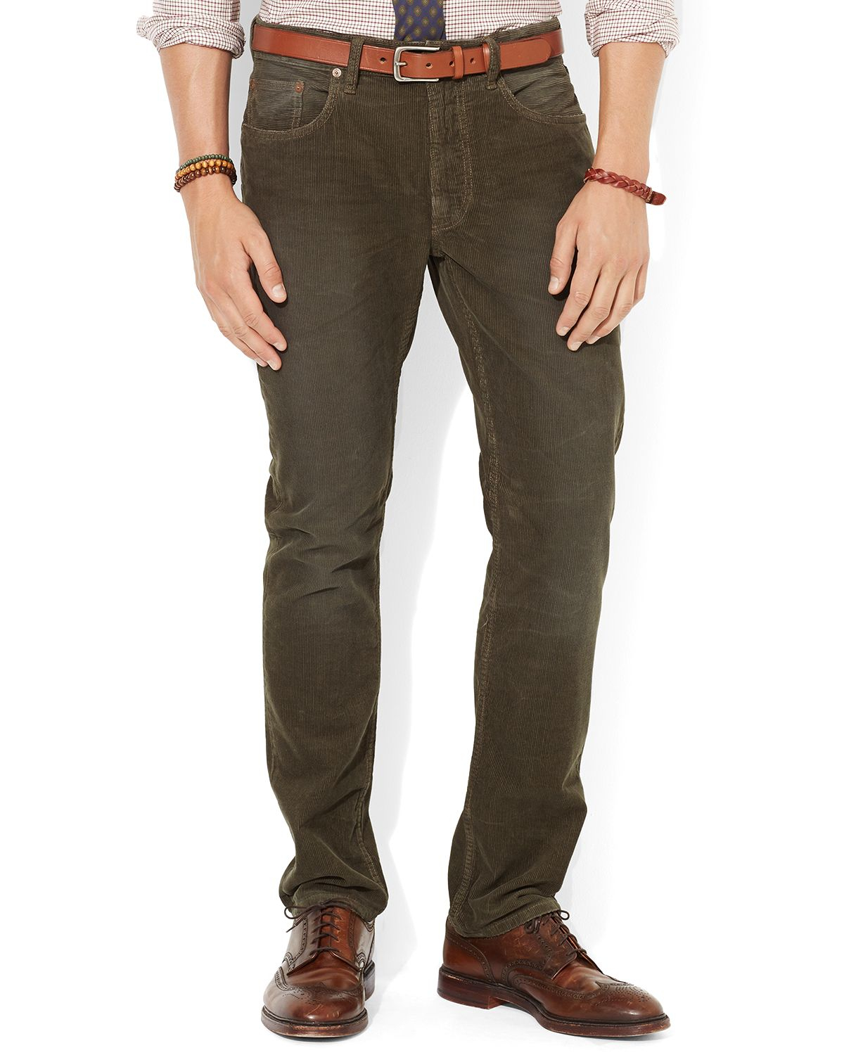Ralph lauren Polo Straight-Fit 5-Pocket Corduroy Pants in Beige for Men ...