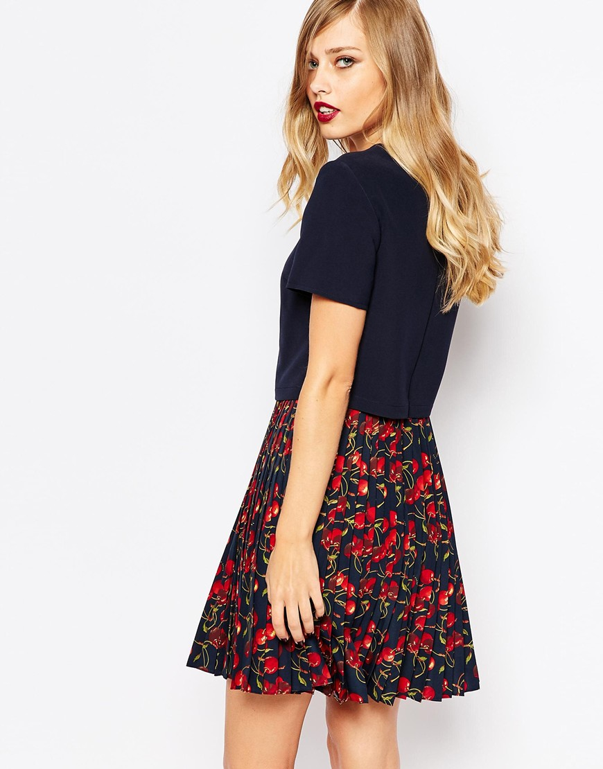 ted baker pleated skirt dress