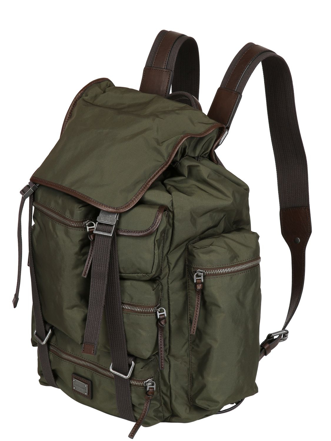 Dolce & gabbana Nylon Multi Pocket Backpack in Green for Men (MILITARY