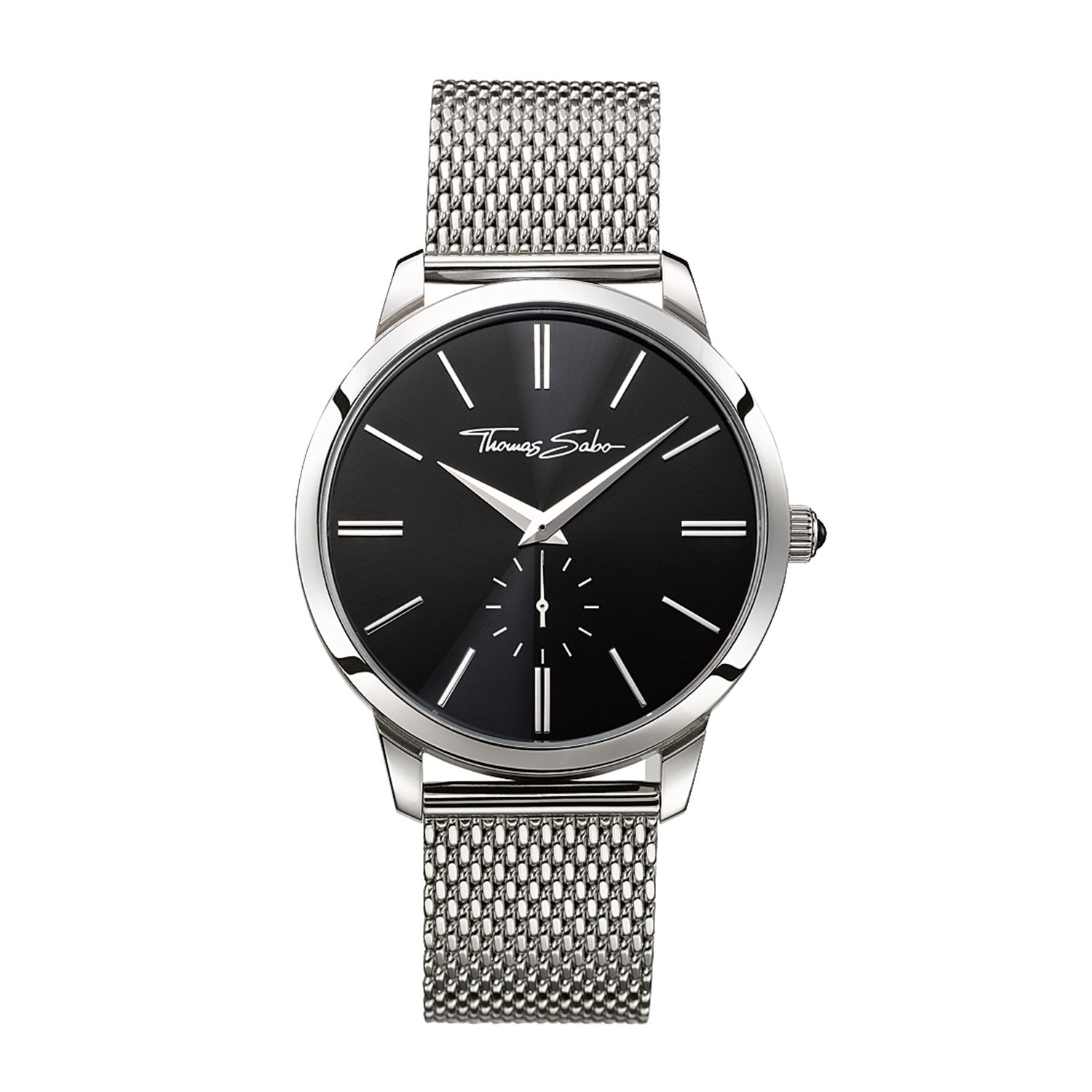 Thomas Sabo Rebel At Heart Mesh Strap Watch in Silver for Men | Lyst
