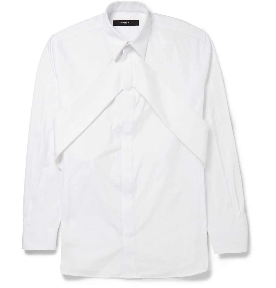 Lyst - Givenchy Cotton Dress Shirt With Strap in White for Men