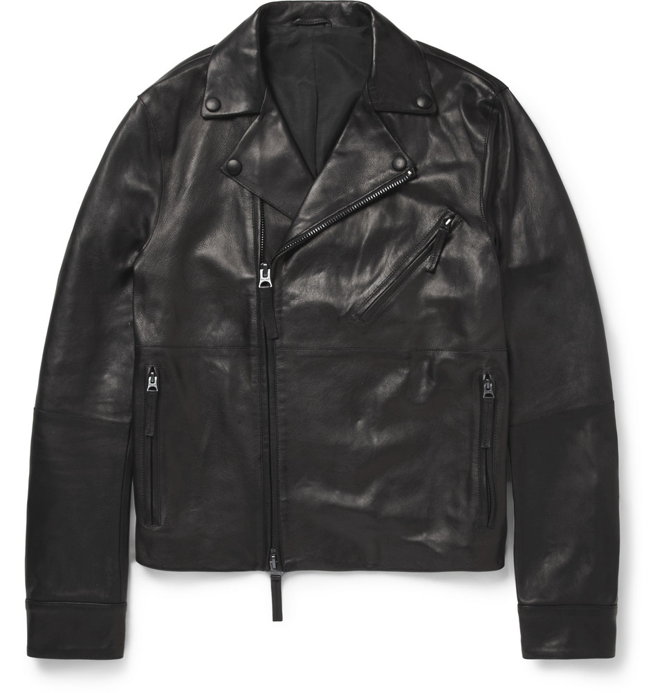 Lyst - Acne studios Oscar Leather Biker Jacket in Black for Men