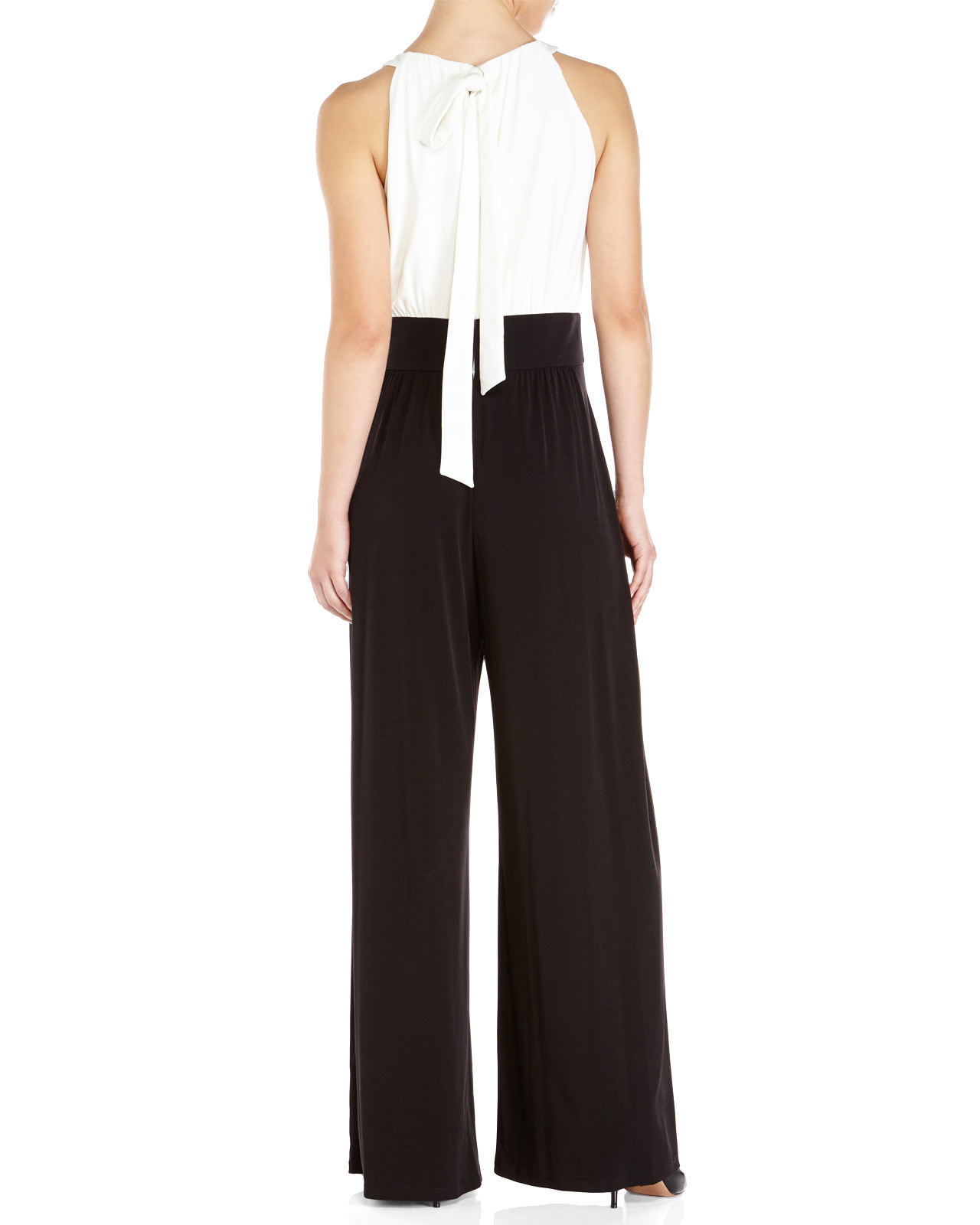 vince camuto black and white jumpsuit