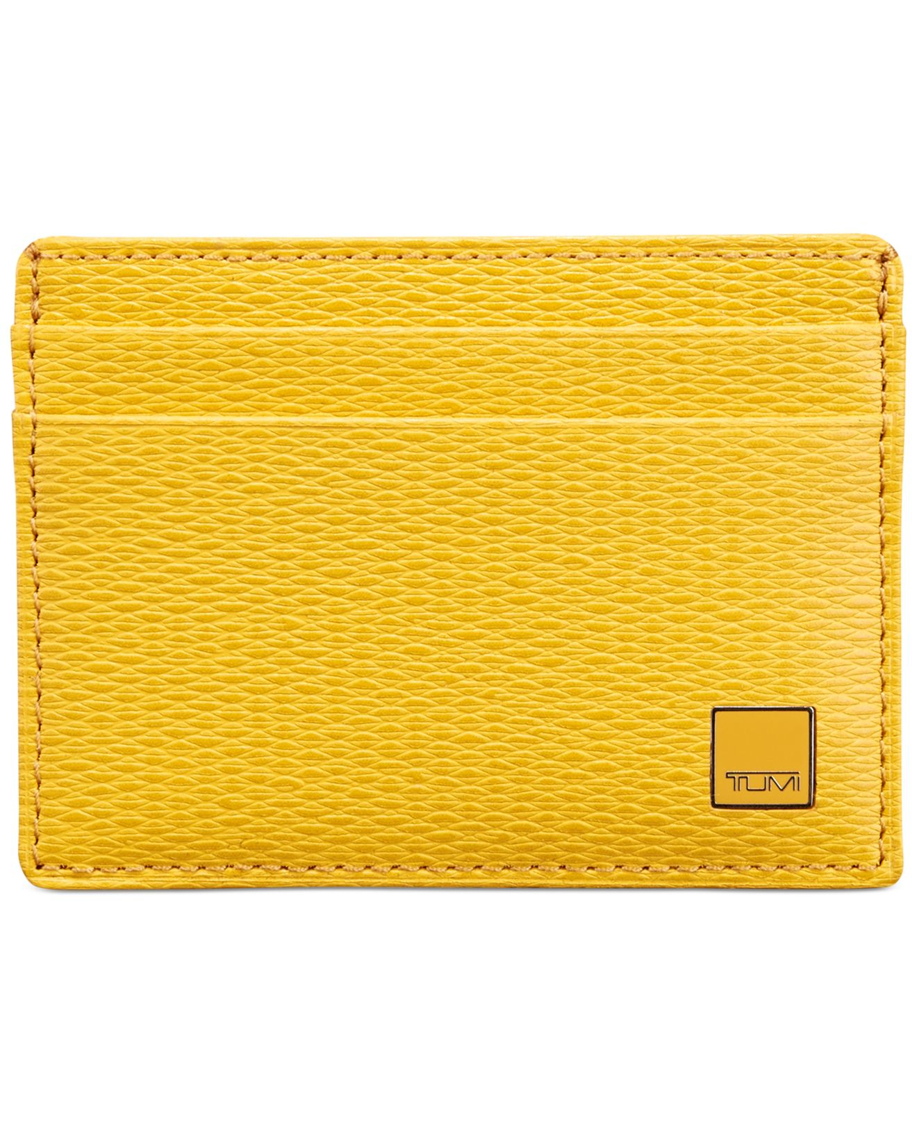 tumi monaco slim card case in yellow for men lyst tumi monaco slim card
