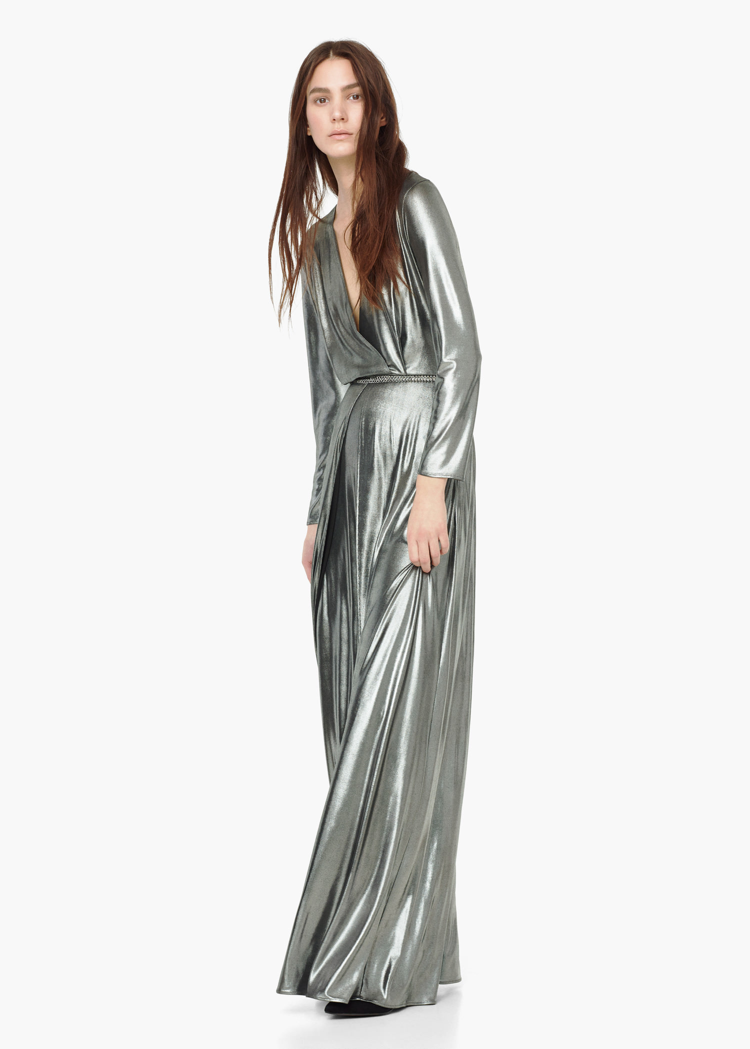 mango metallic dress