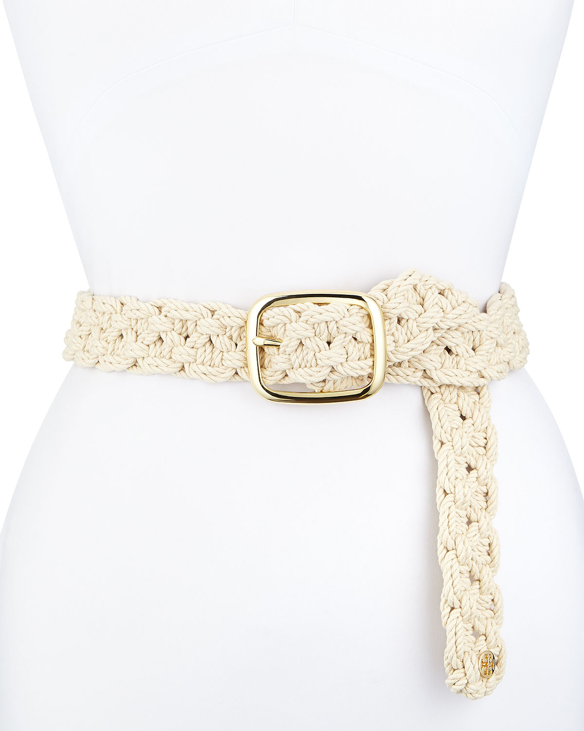 Tory Burch Macrame Belt With Golden Hardware in White (IVORY) Lyst