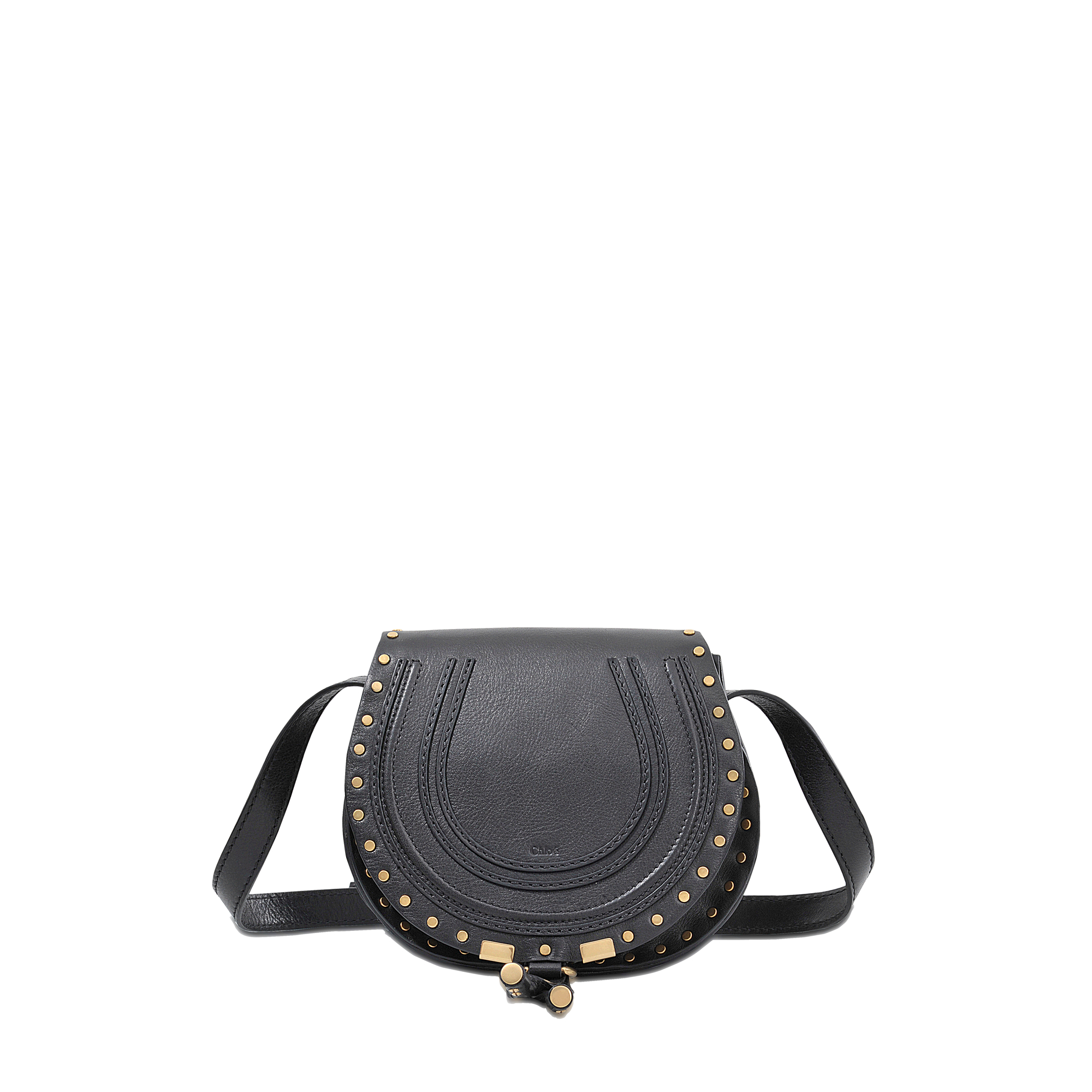 chloe saddle messenger bag - Chlo Marcie Studs Small Saddle Bag in Gray | Lyst