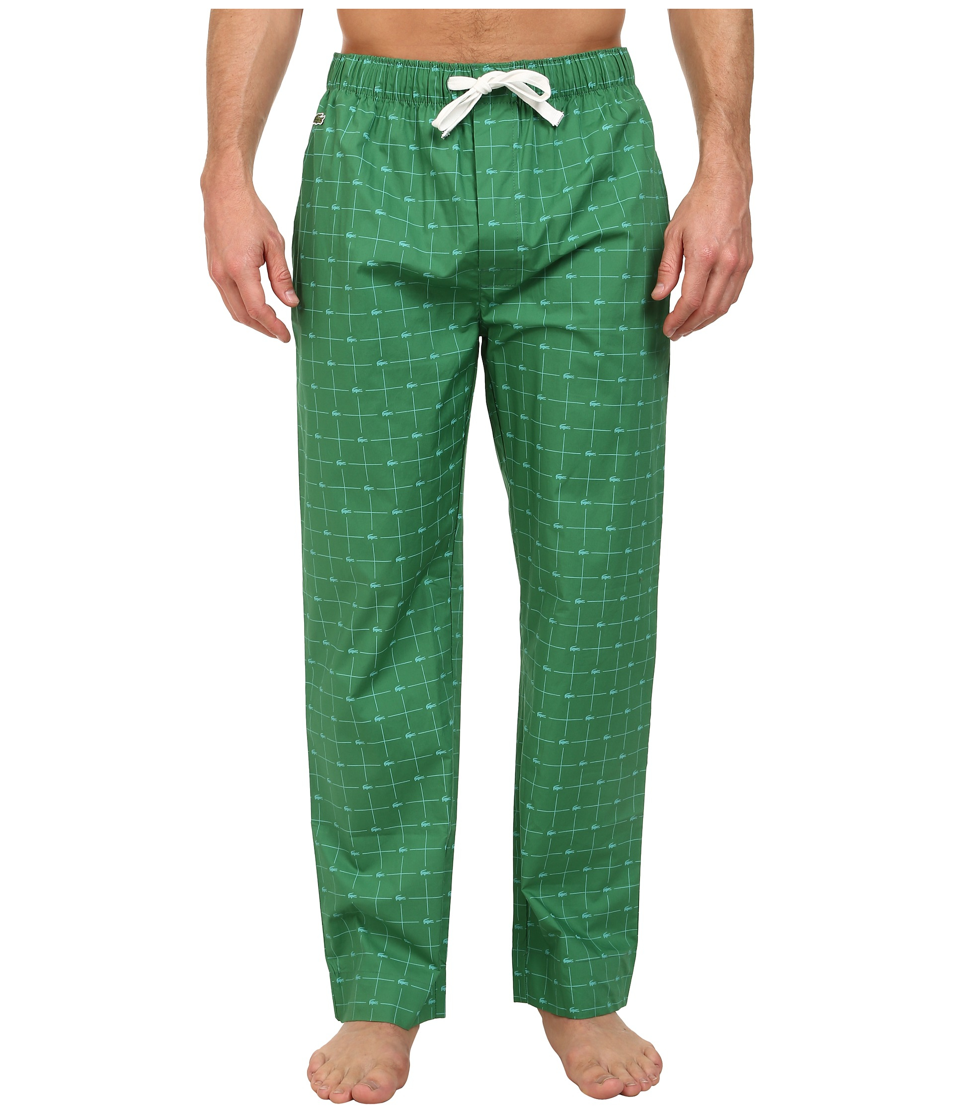 Lacoste Baseline Croc Pants in Green for Men - Lyst