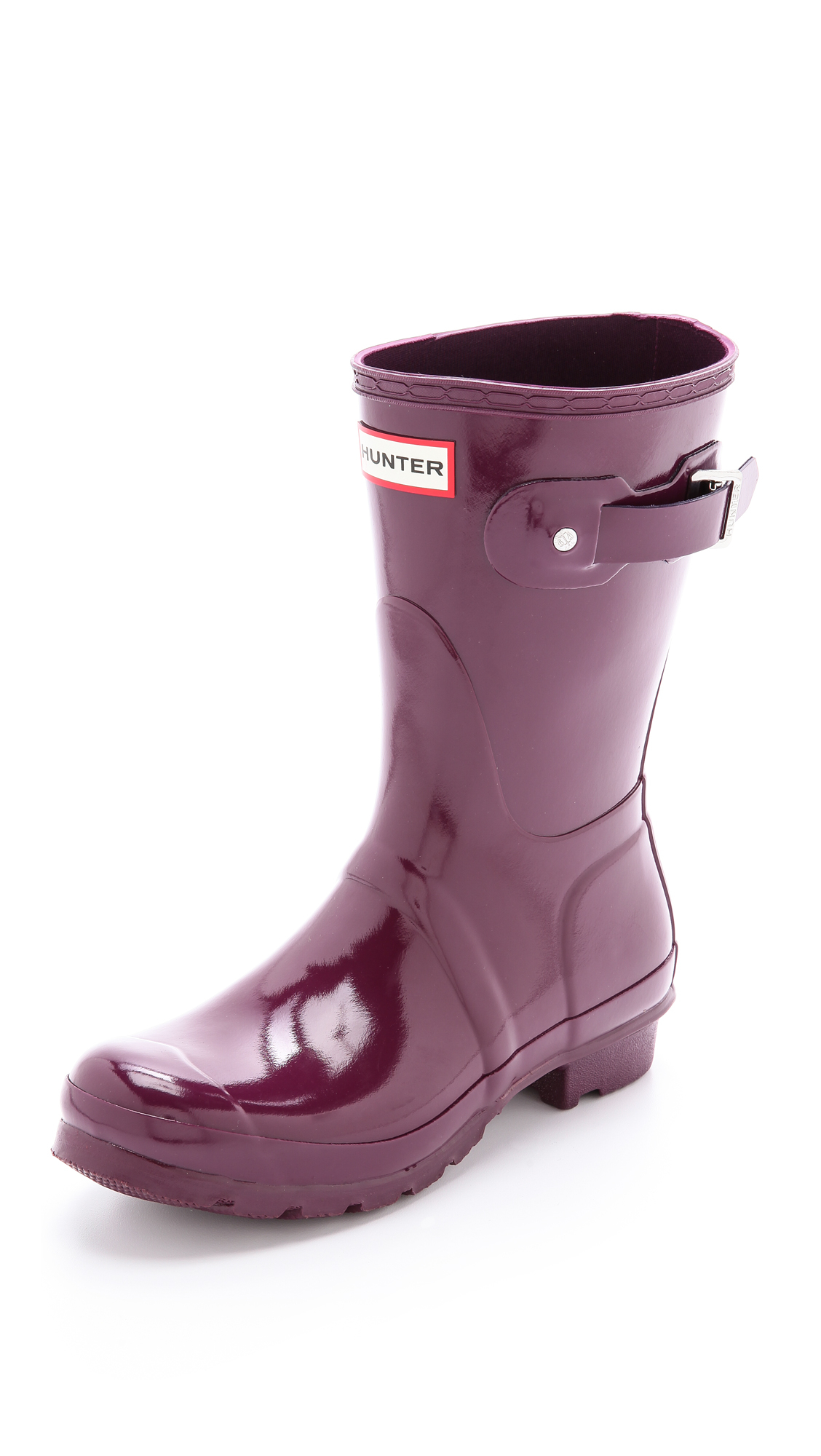 plum hunter boots