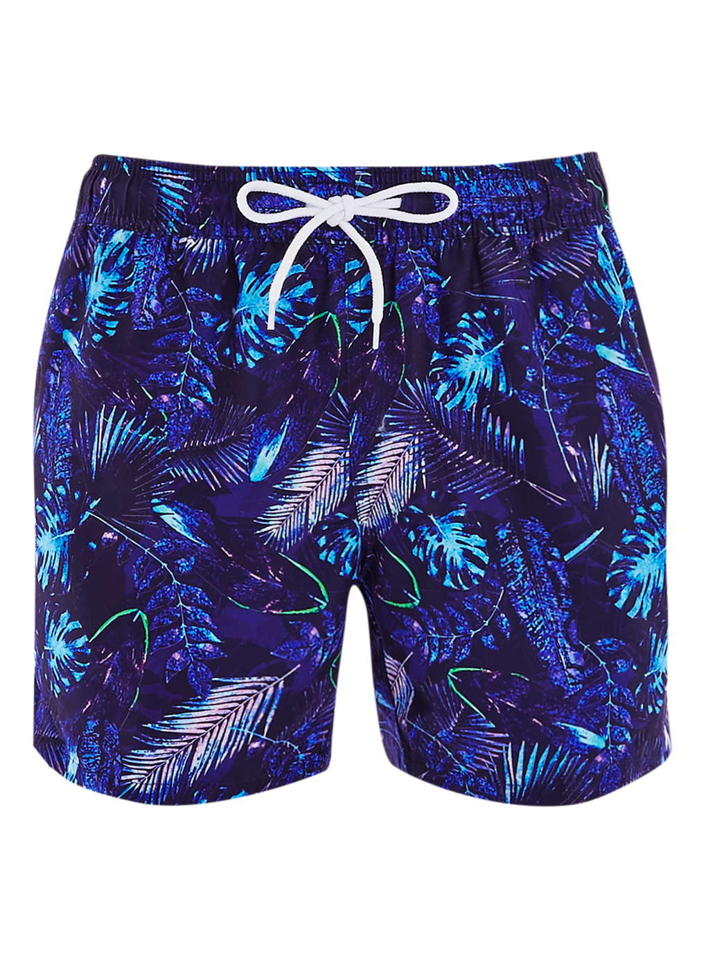 TOPMAN Purple Neon Hawaii Swim Shorts for Men - Lyst