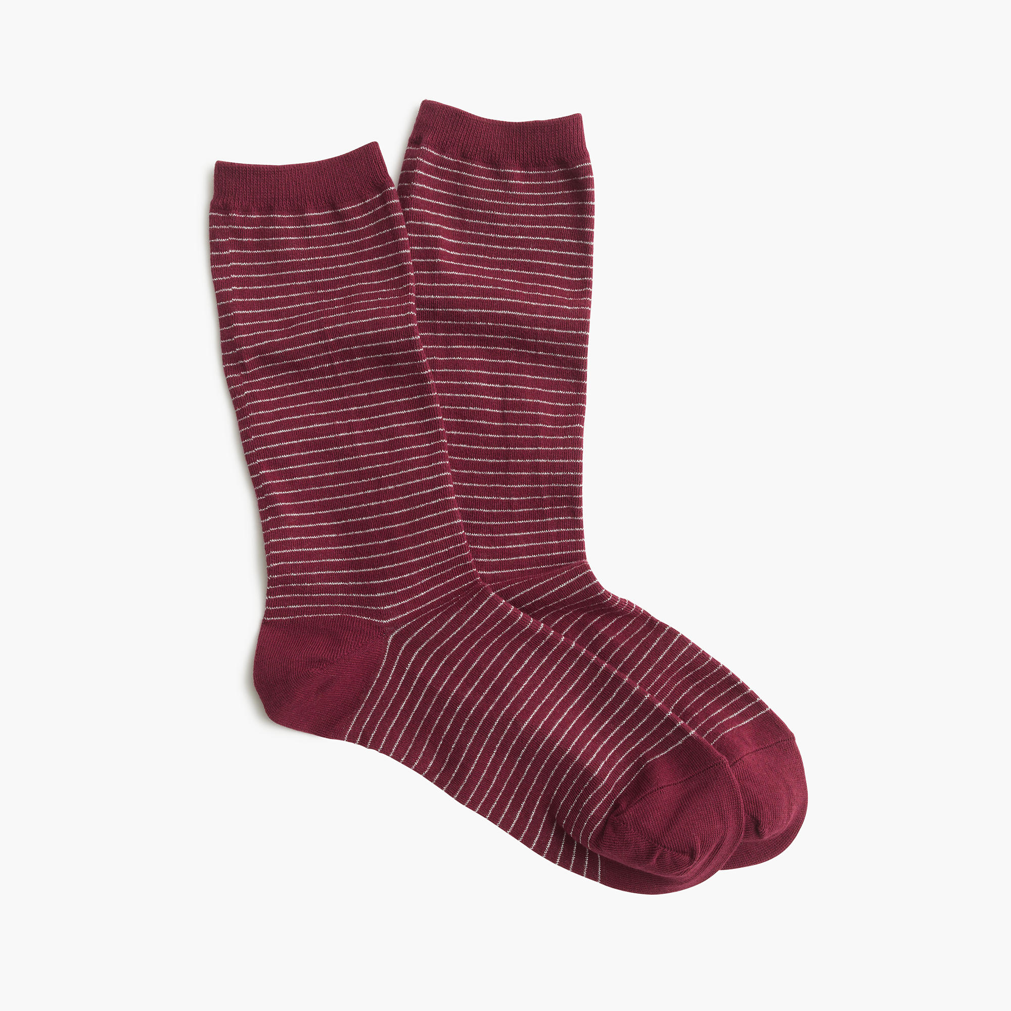 J.Crew Sparklestriped Trouser Socks in Pink Lyst