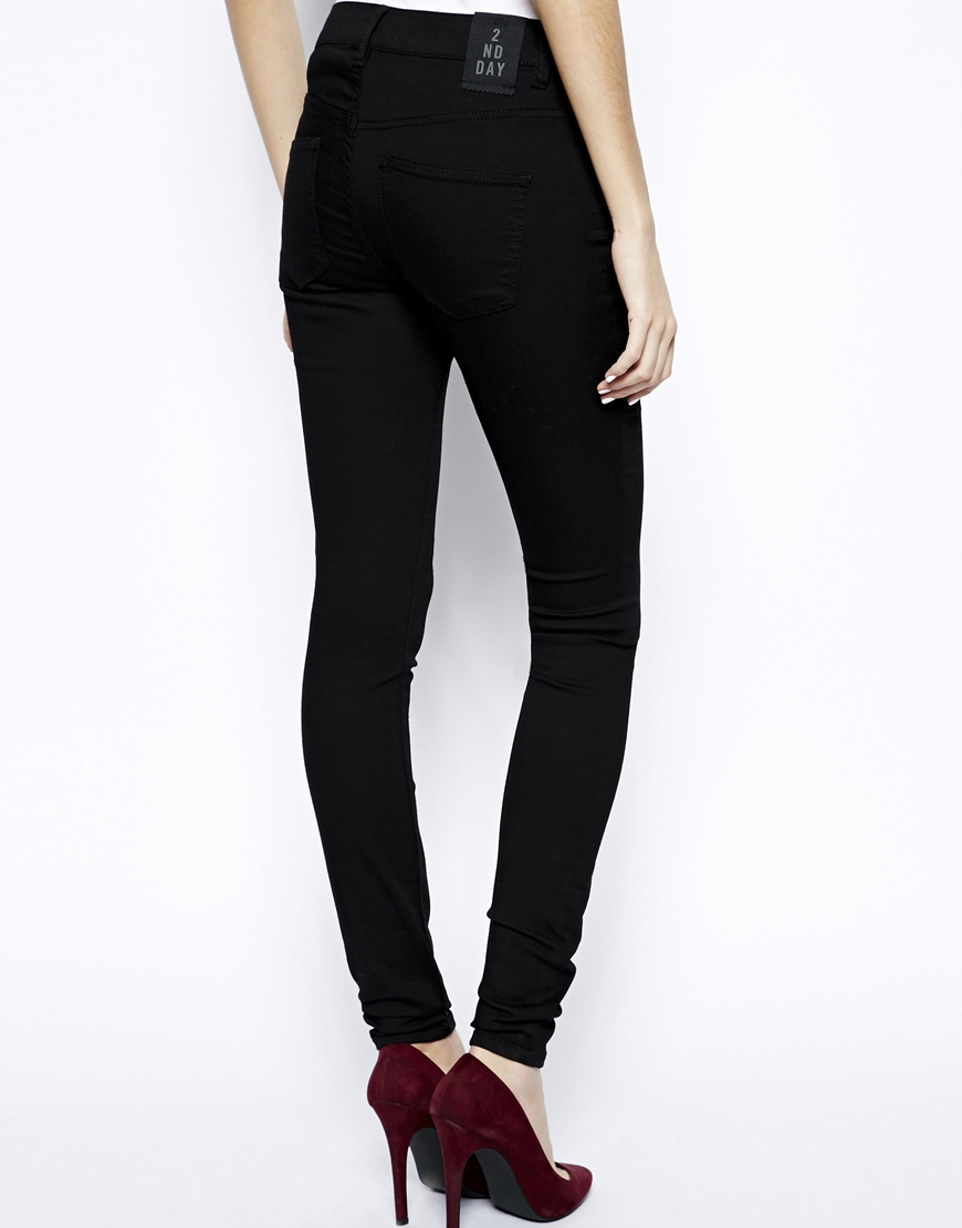 2nd Day Jolie Perfect Jeans in Black - Lyst