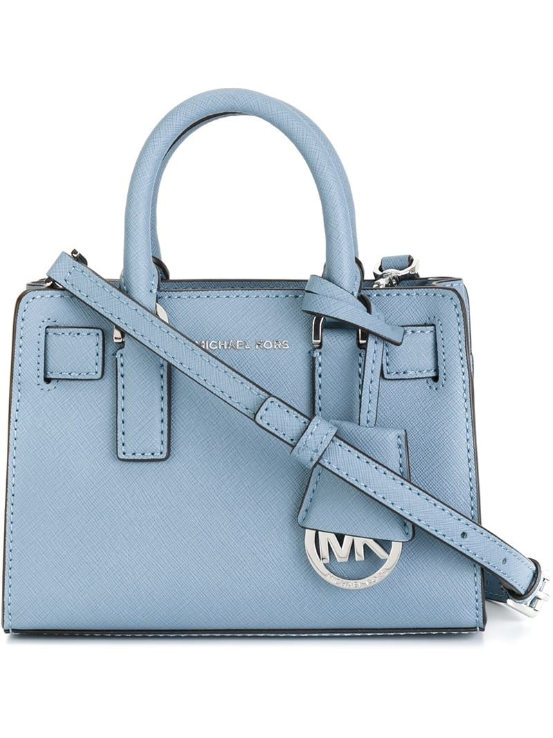 Leather crossbody bag Michael Kors Blue in Leather - 33078674