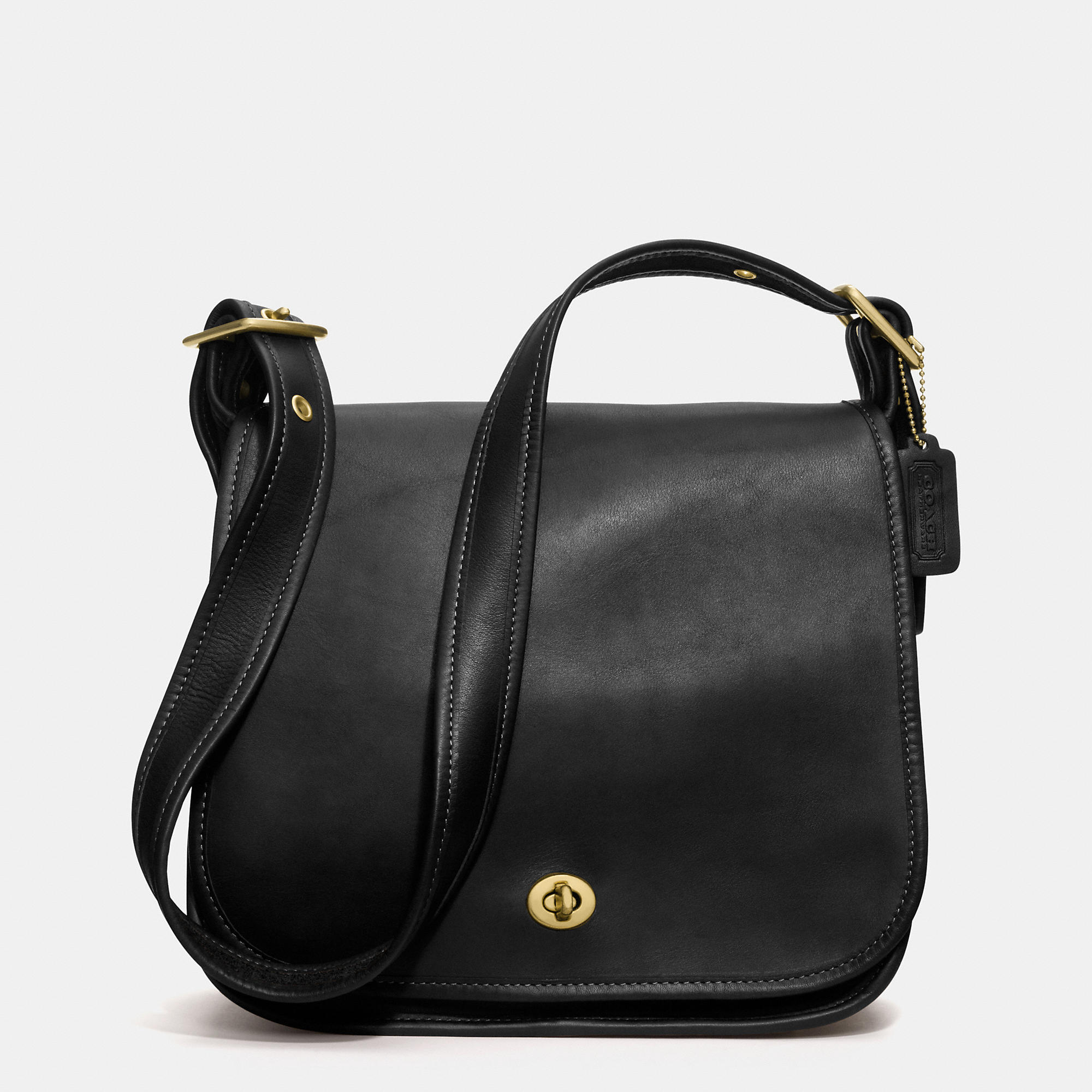 COACH Classic Stewardess Bag In Leather in Black | Lyst