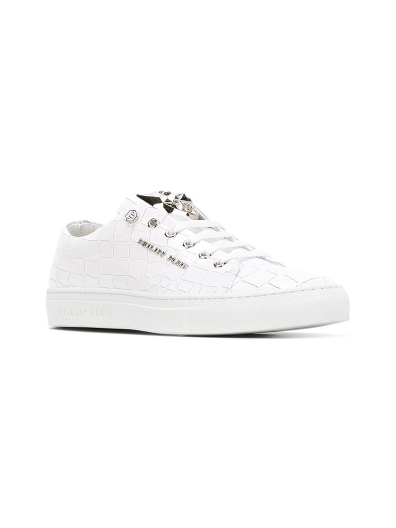 Philipp Plein 'Abstract' Sneakers in White for Men - Lyst