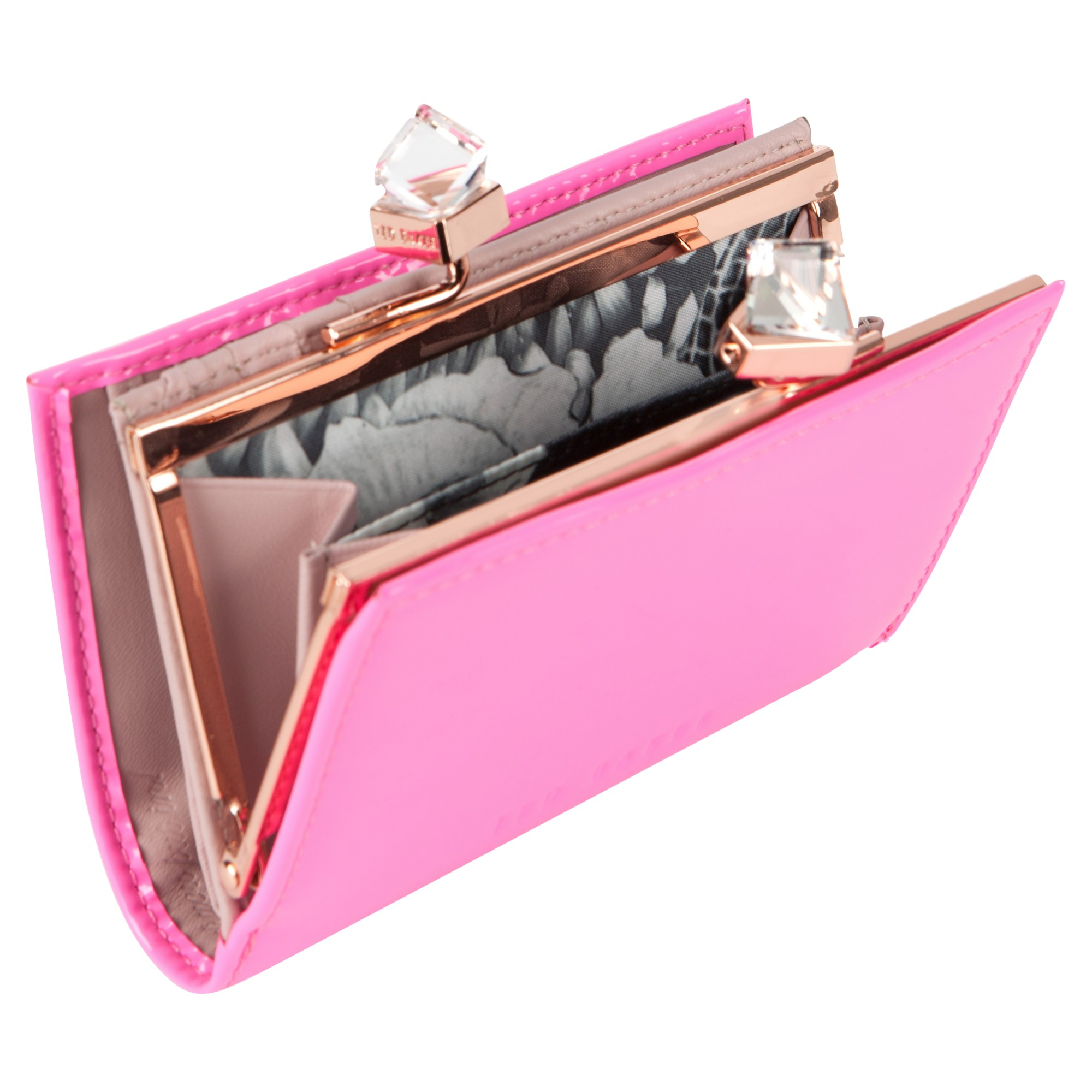 Ted Baker Tanago Patent Leather Crystal Matinee Purse in Pink Lyst