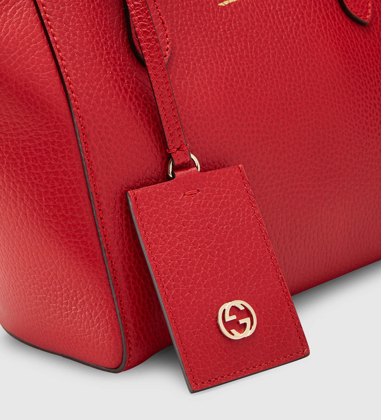 Gucci Swing Mini Leather Top Handle Bag in Red | Lyst