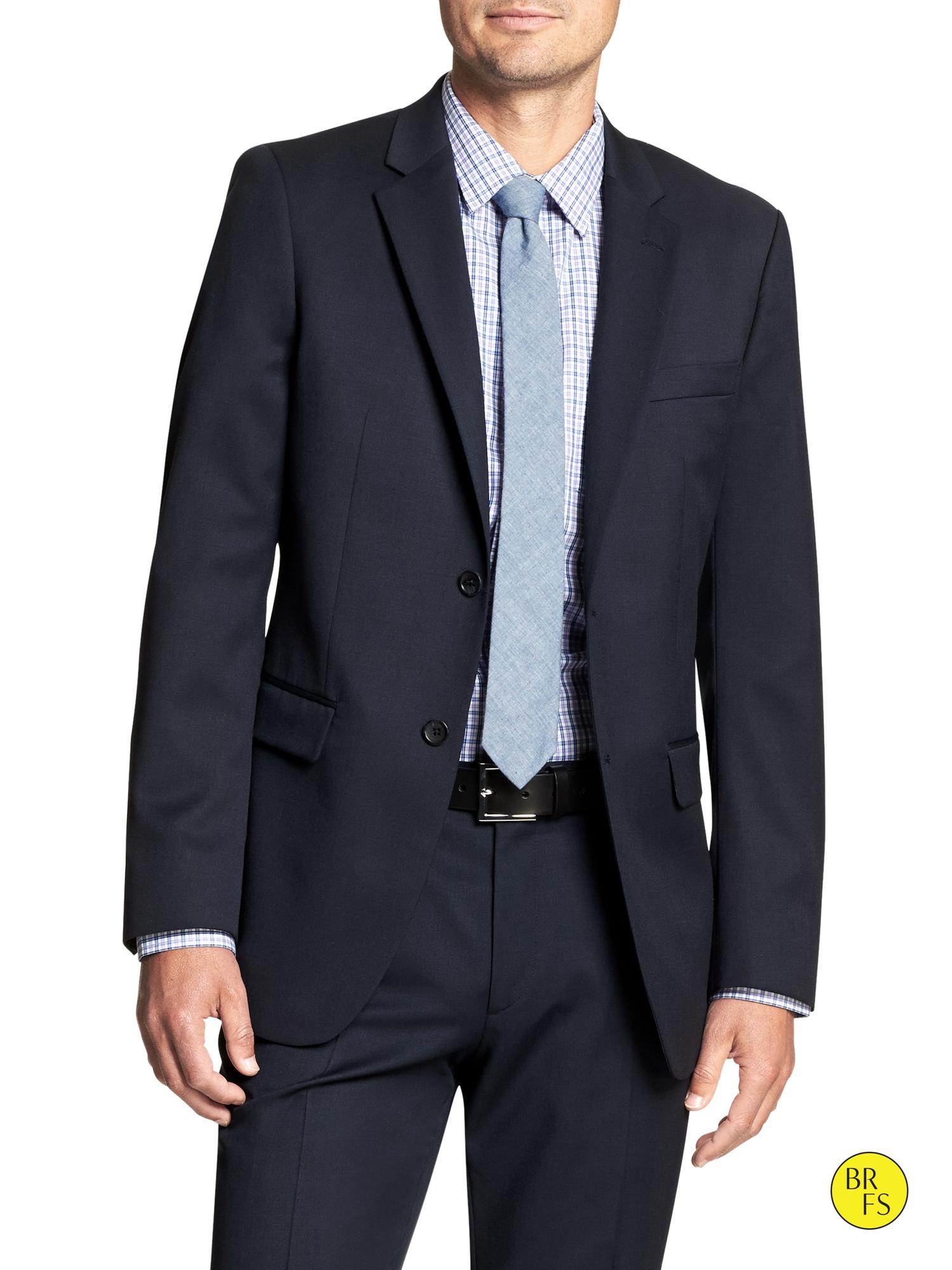 Banana republic Factory Tailored Fit Navy Blazer in Blue for Men (Blue galaxy) Lyst