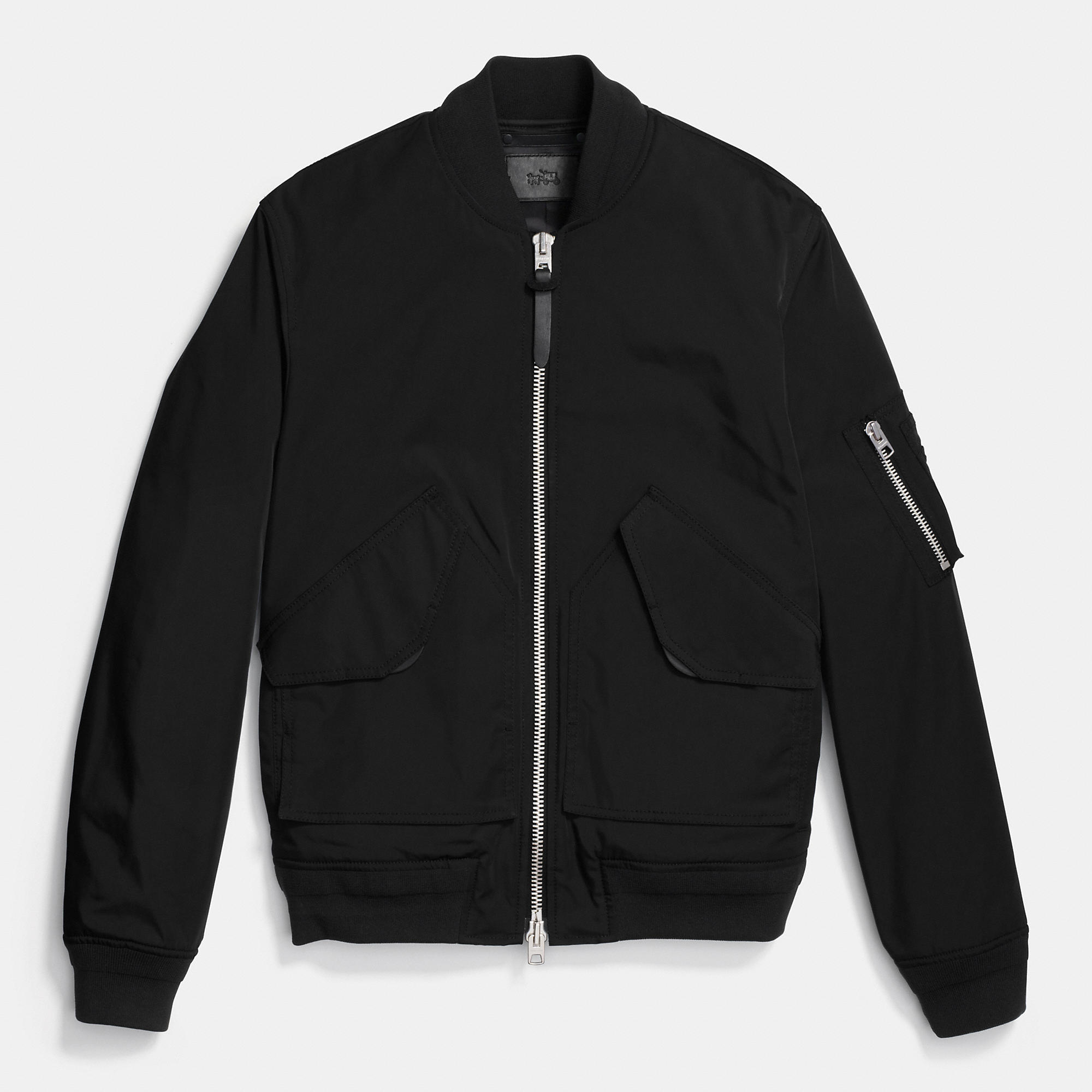 COACH Nylon Ma-1 Jacket in Black for Men - Lyst