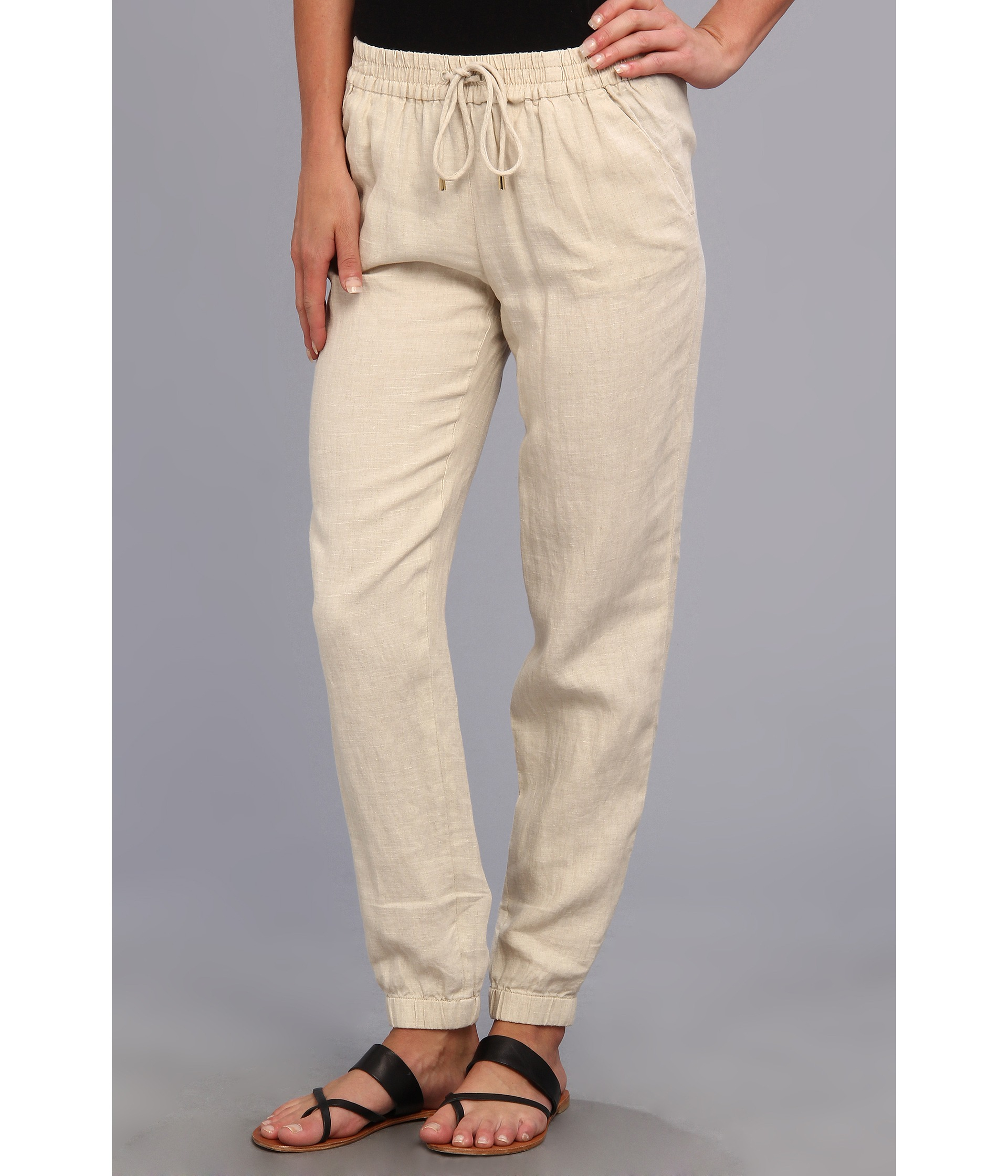 linen track pants