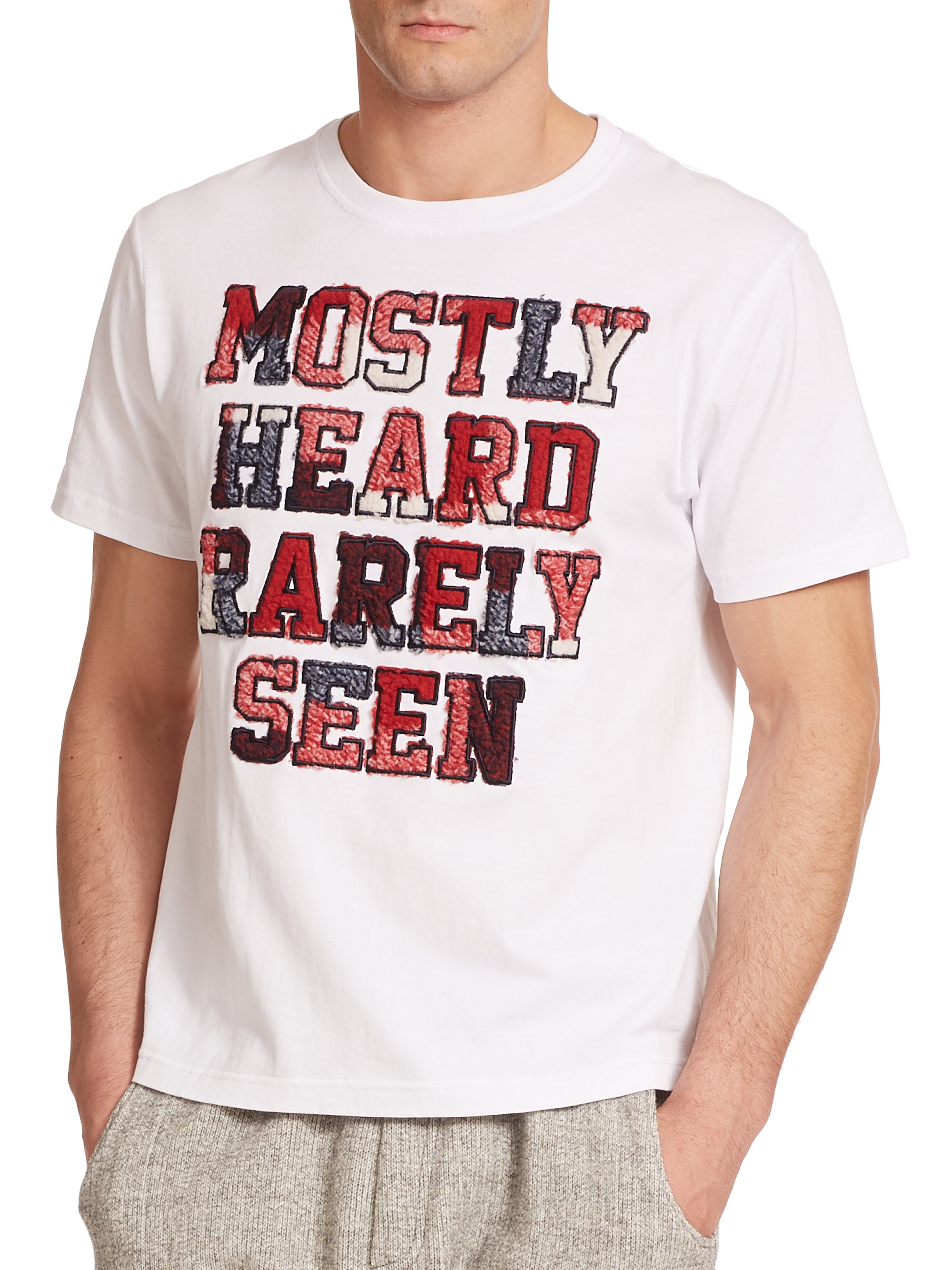 Mostly heard rarely seen Mhrs Plaid Logo Tee in White for Men - Save 18 ...