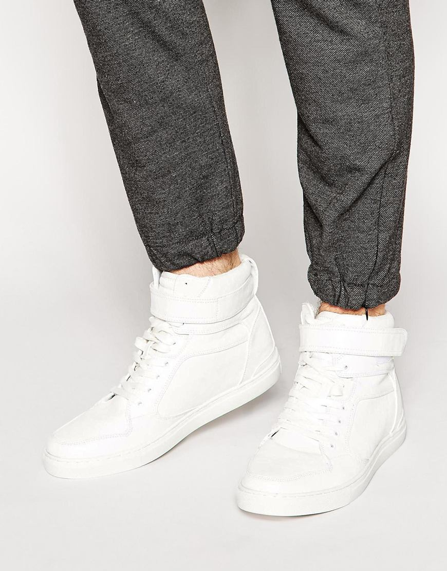 ASOS High Top Trainers in White for Men 