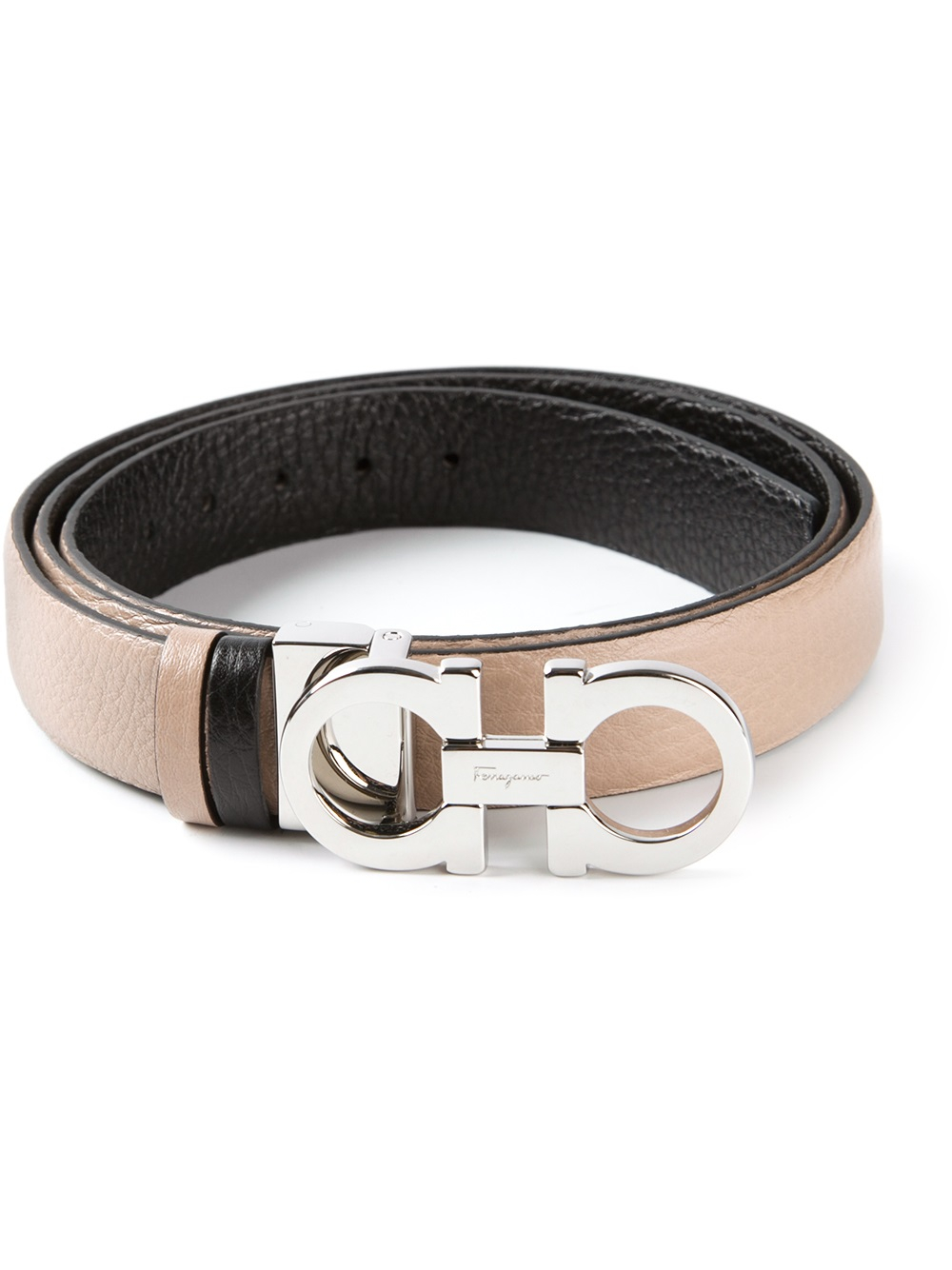 ferragamo leather belt without buckle