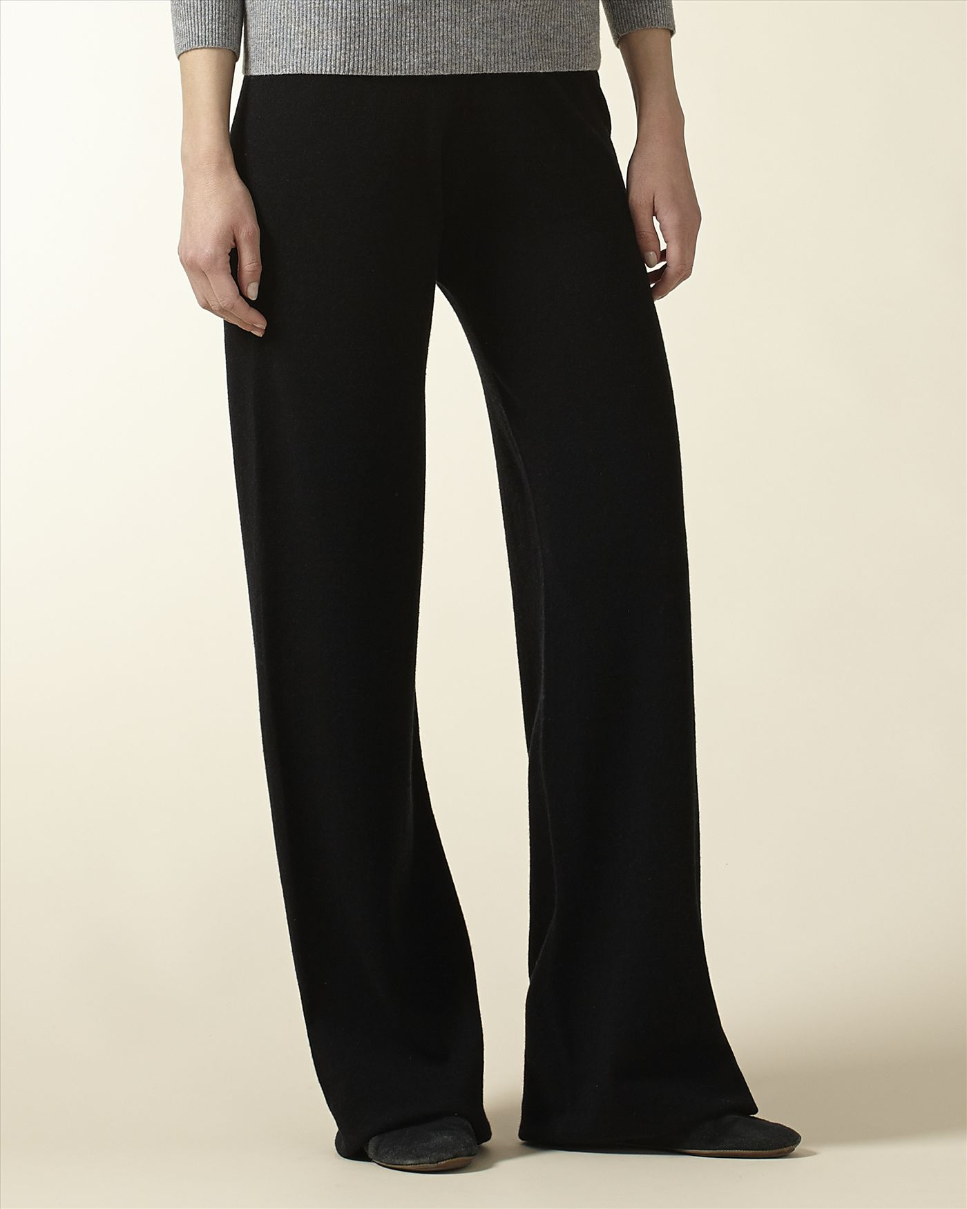 Jaeger Cashmere Trousers in Black Lyst