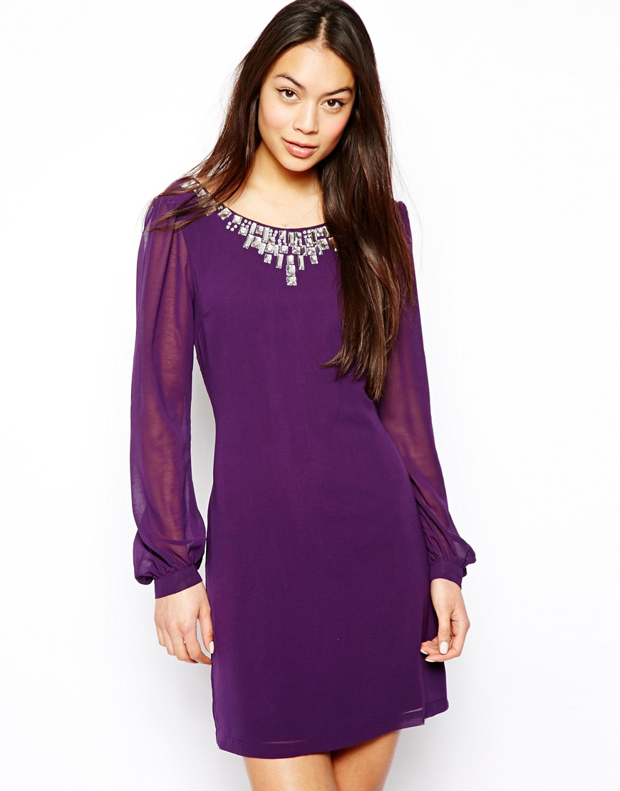 lilac shift dress