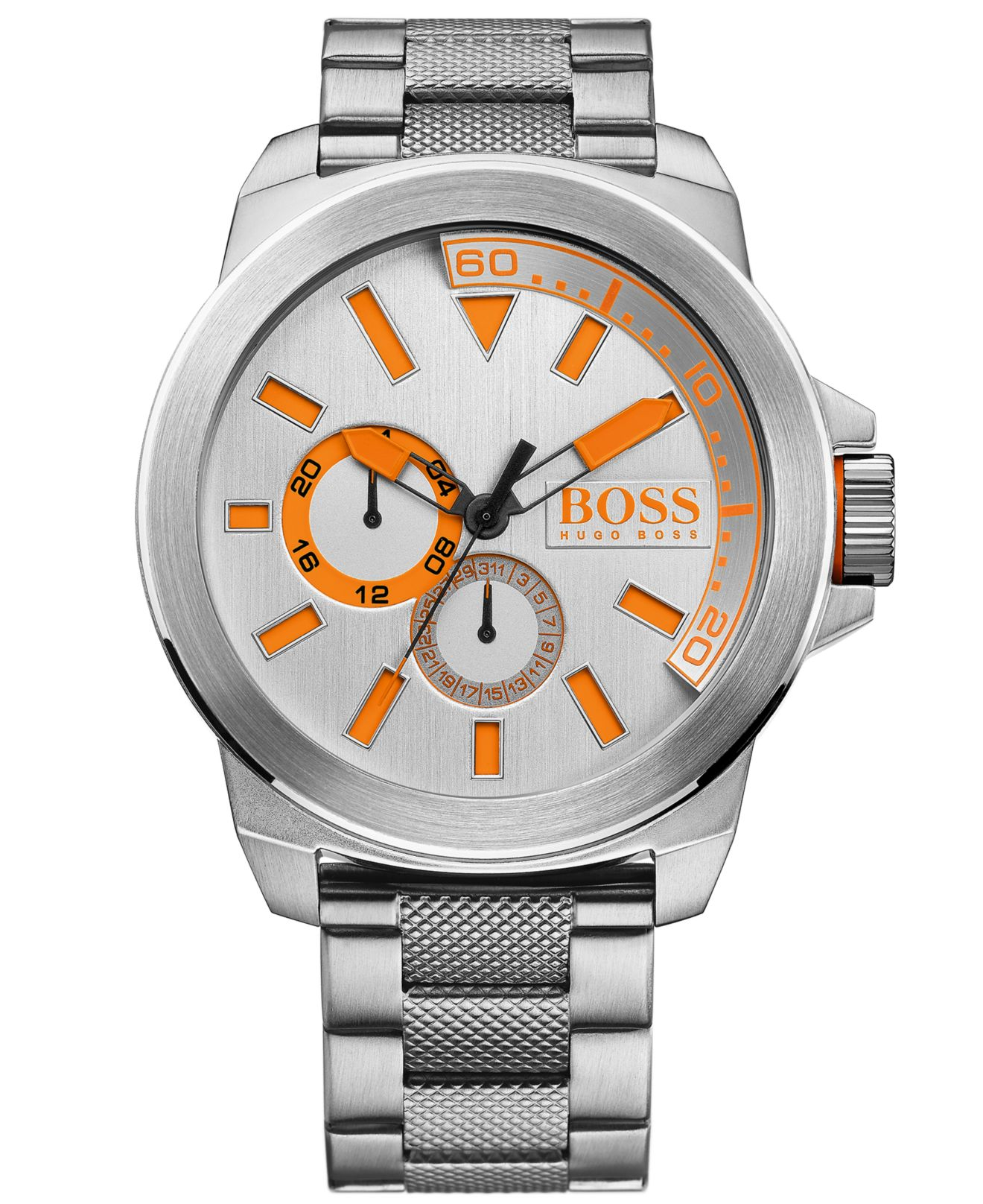 hugo boss orange stainless steel watch