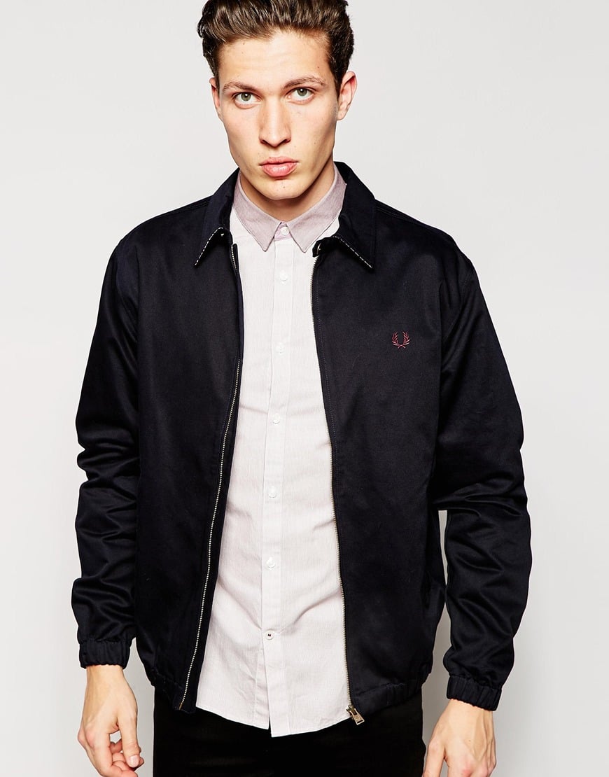Fred Perry Harrington Jacket With Contrast Under Collar in Navy (Blue) for  Men - Lyst
