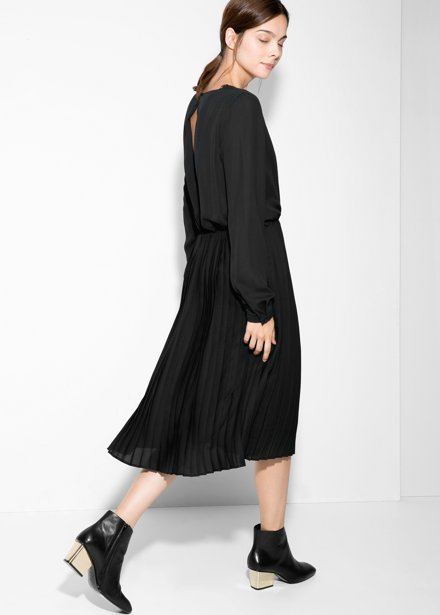 mango pleated skirt dress