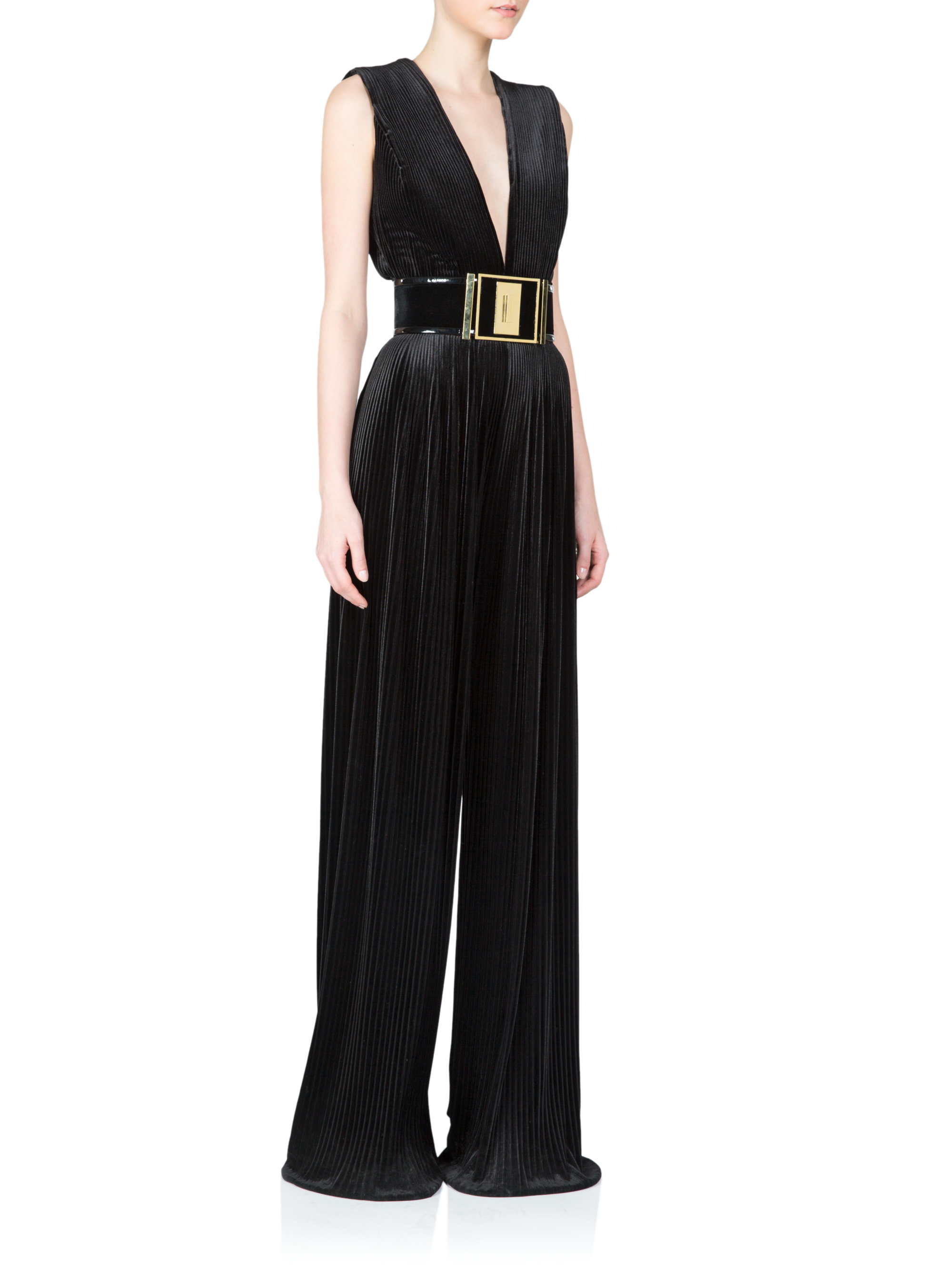 balmain black jumpsuit