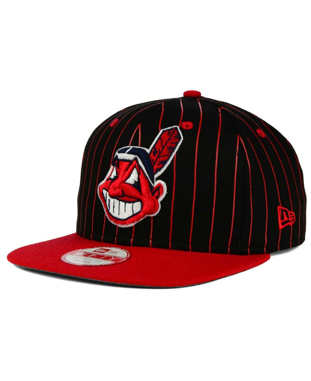 Men’s Cleveland Indians Black Wild 9FIFTY Snapback Hats