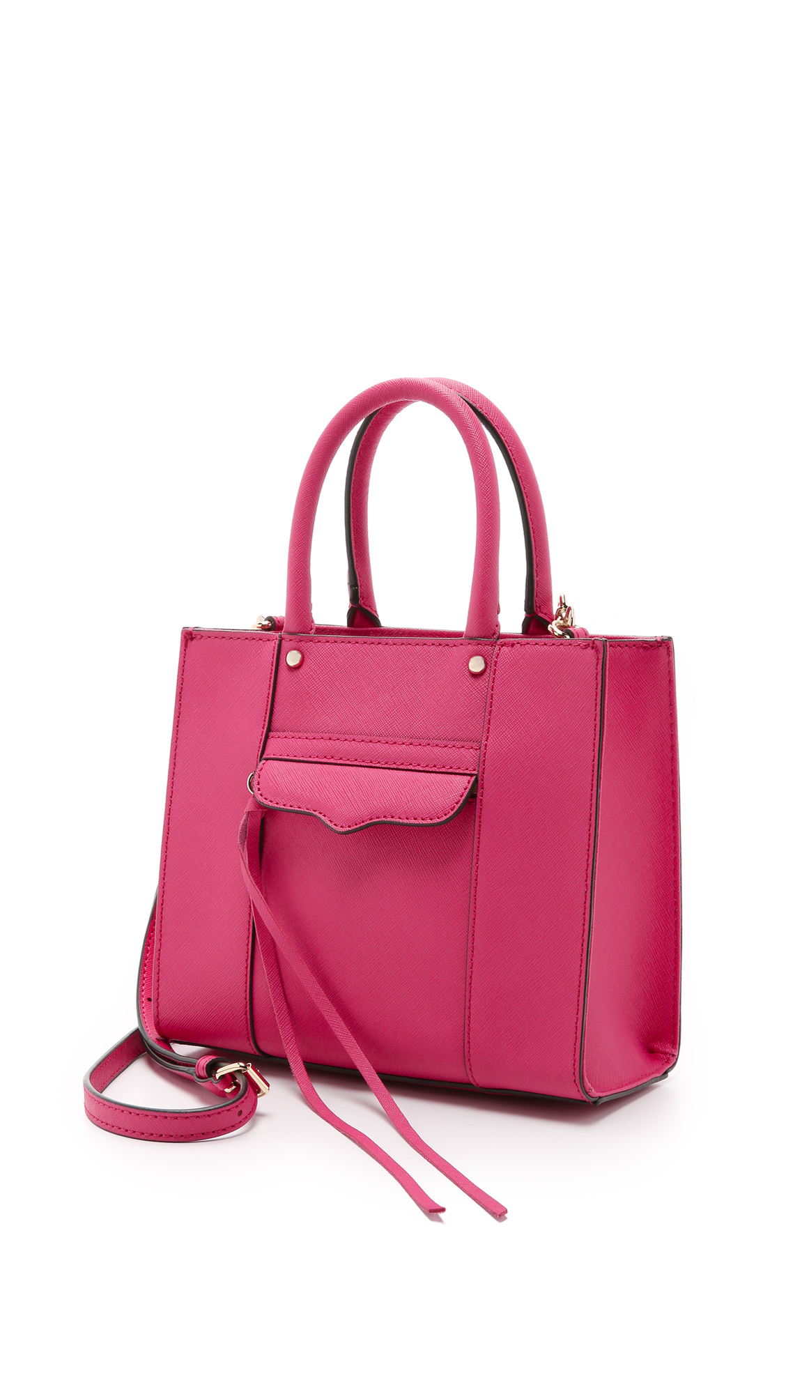 Rebecca Minkoff Mini Mab Tote Bright Fuchsia In Purple Lyst Gallery