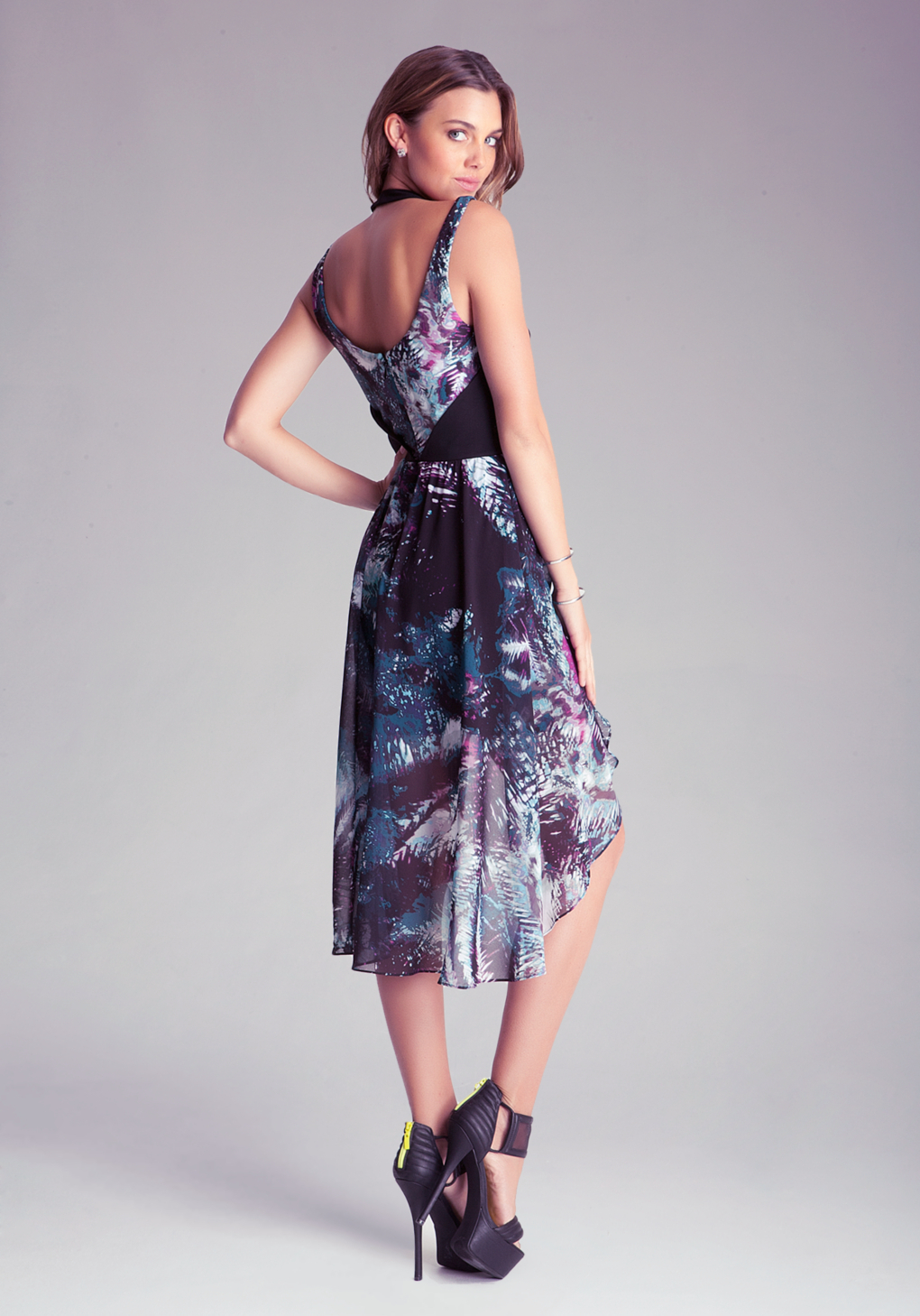 bebe high low dress