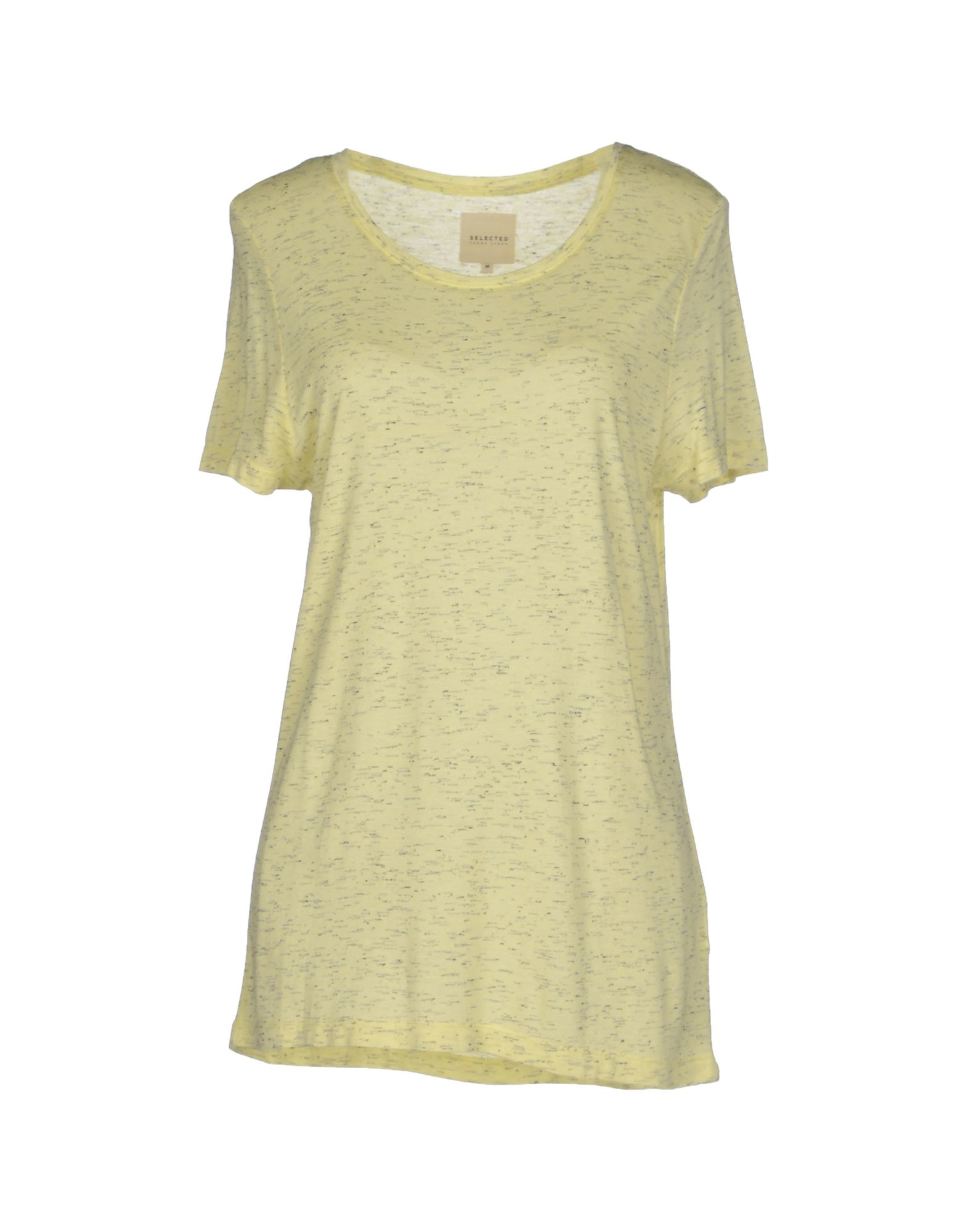 Selected T-shirt in Yellow (Light yellow) | Lyst