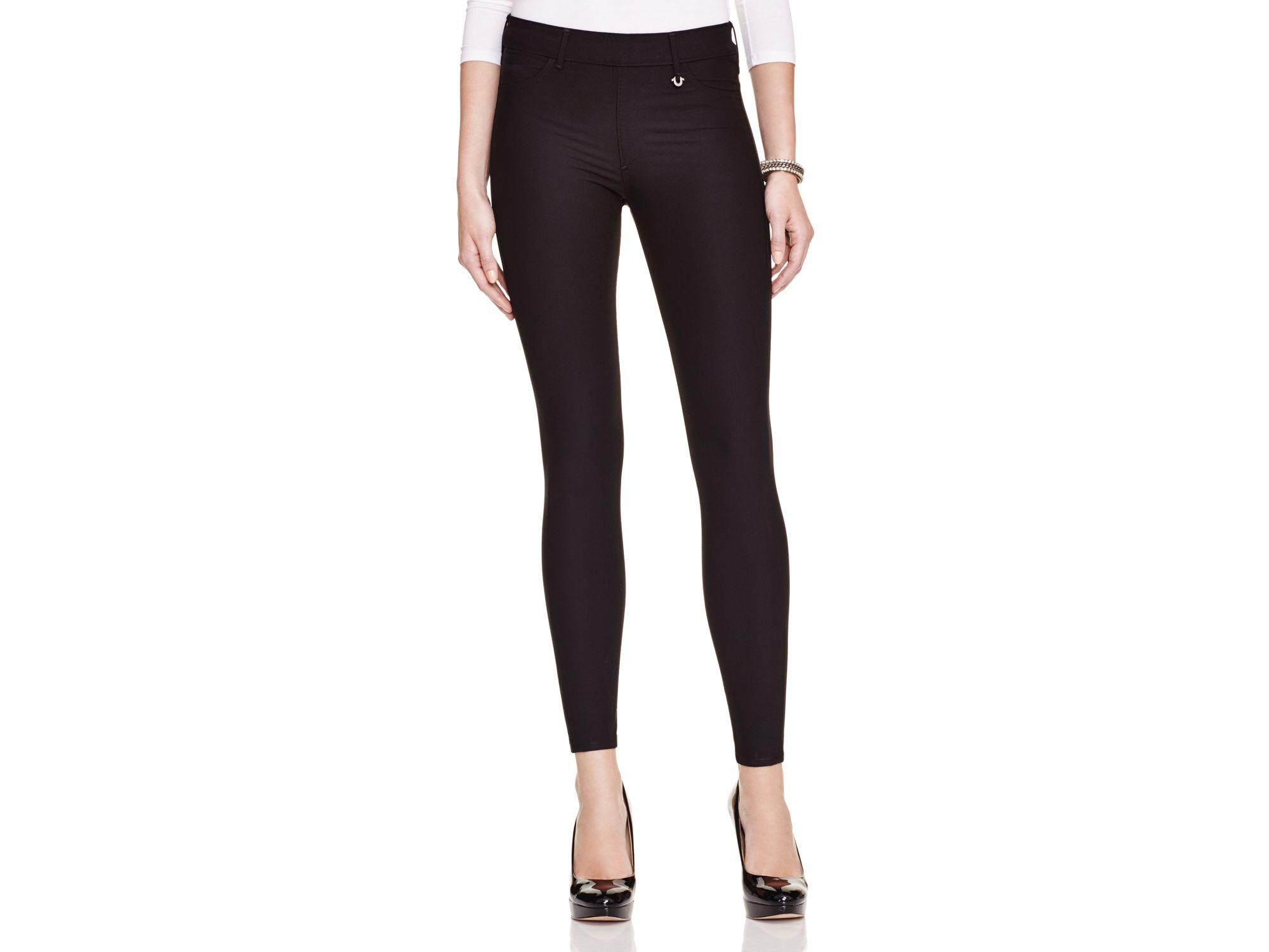 Lyst True Religion Runway Leggings In Black Bi Stretch
